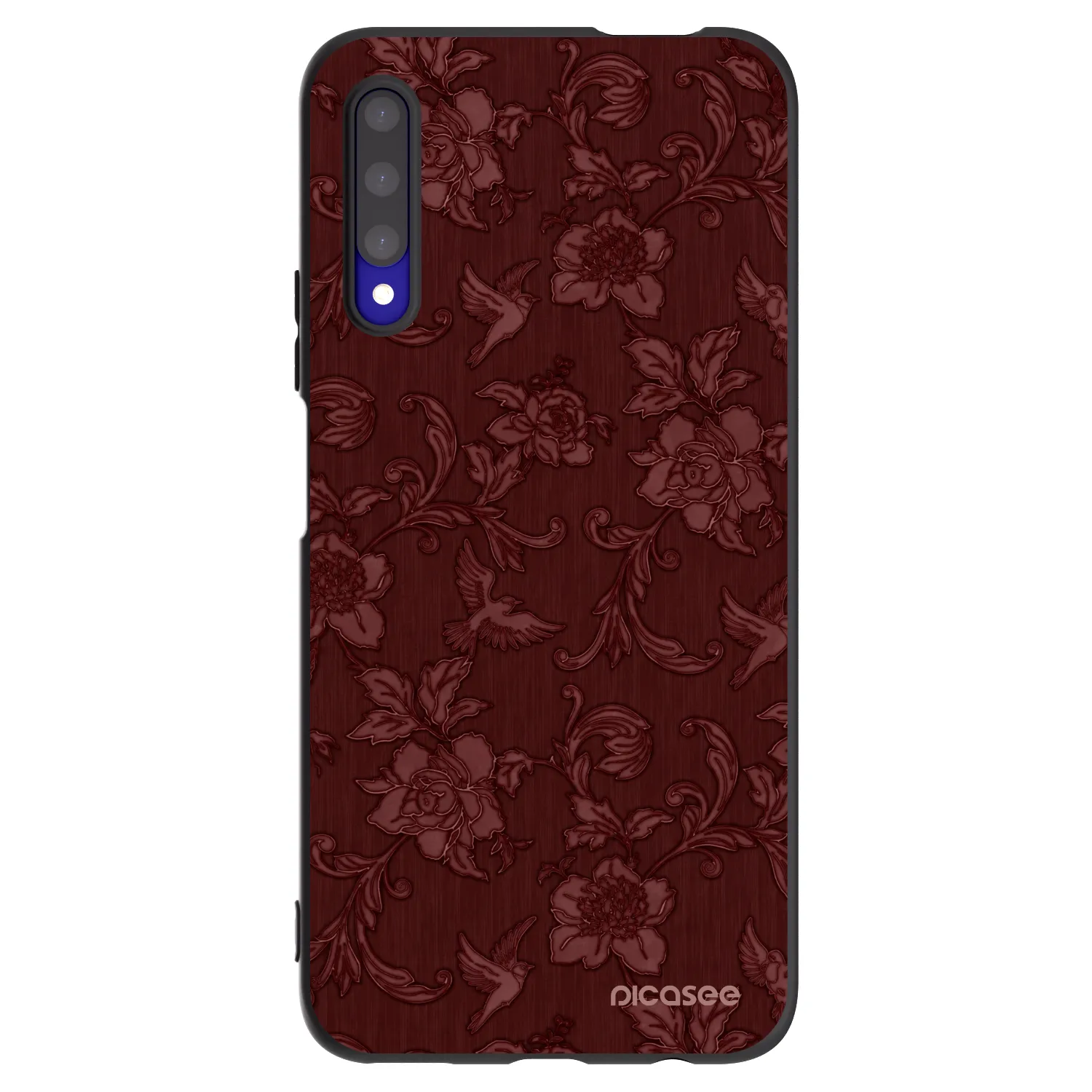 Picasee crna silikonska maskica za Honor 9X Pro - Red Elegance