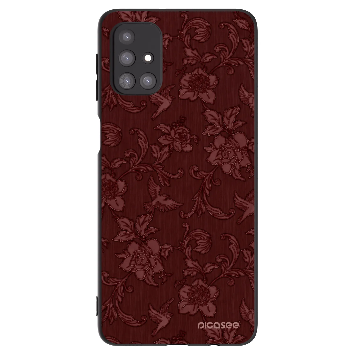 Picasee crna silikonska maskica za Samsung Galaxy M31s - Red Elegance