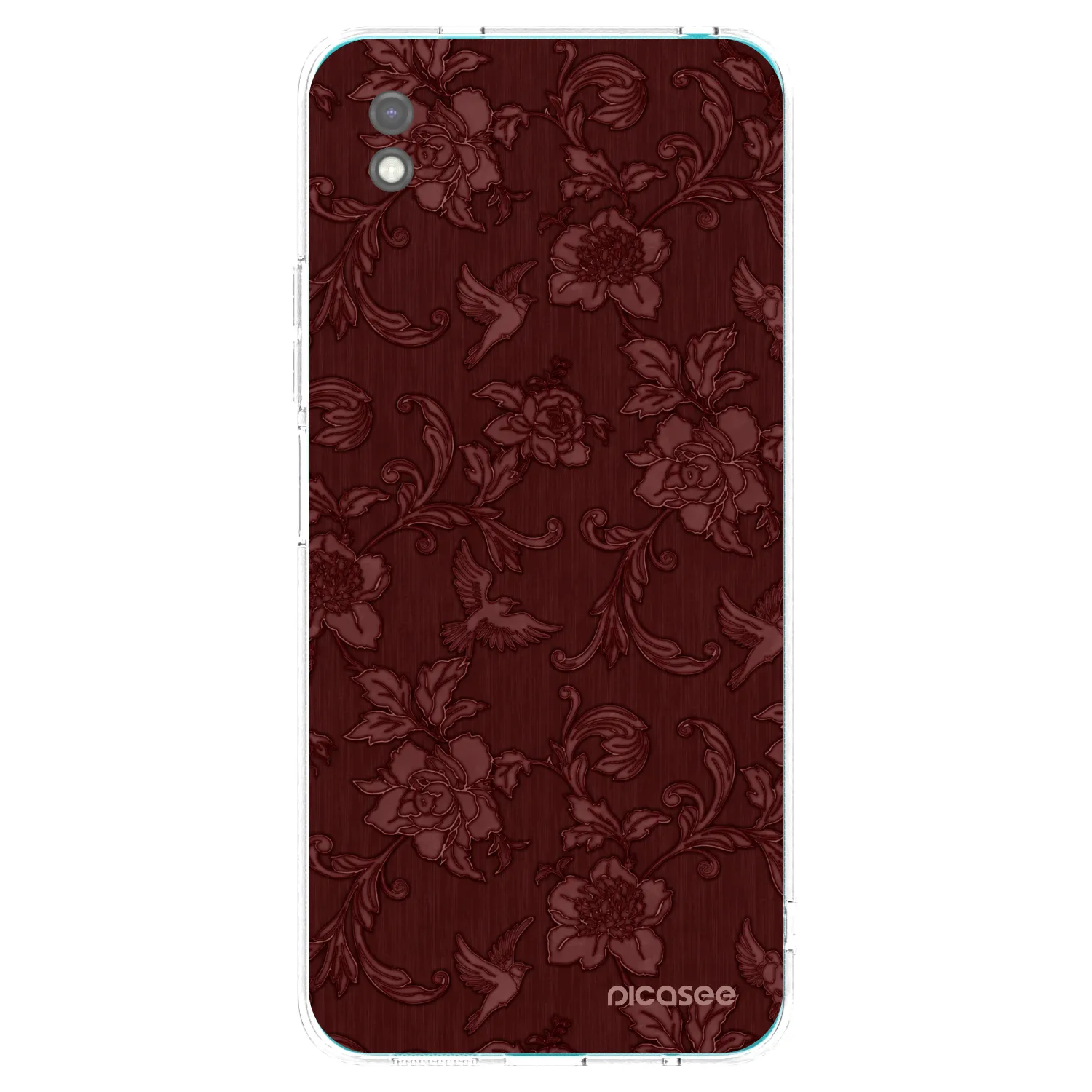 Picasee crna silikonska maskica za Xiaomi Redmi 9A - Red Elegance