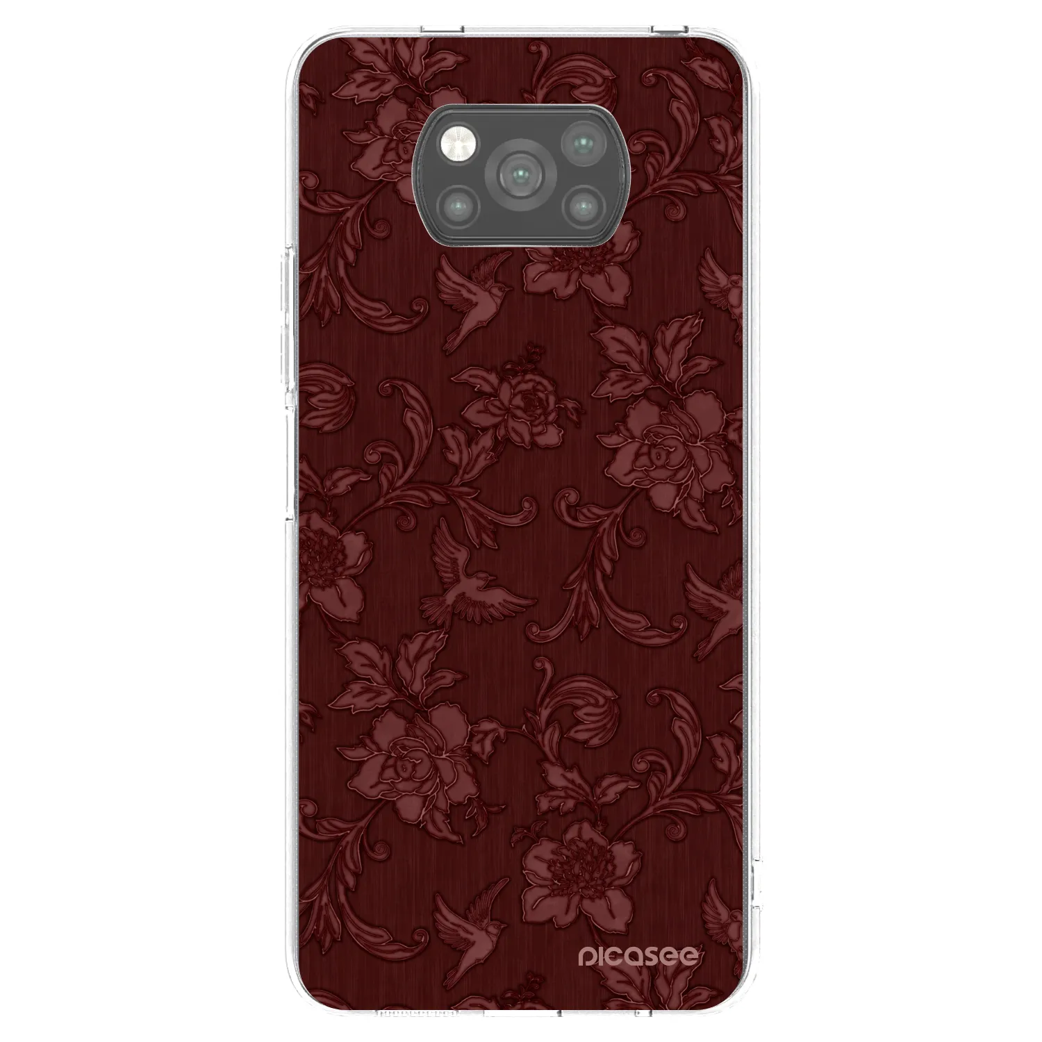 Picasee crna silikonska maskica za Xiaomi Poco X3 - Red Elegance