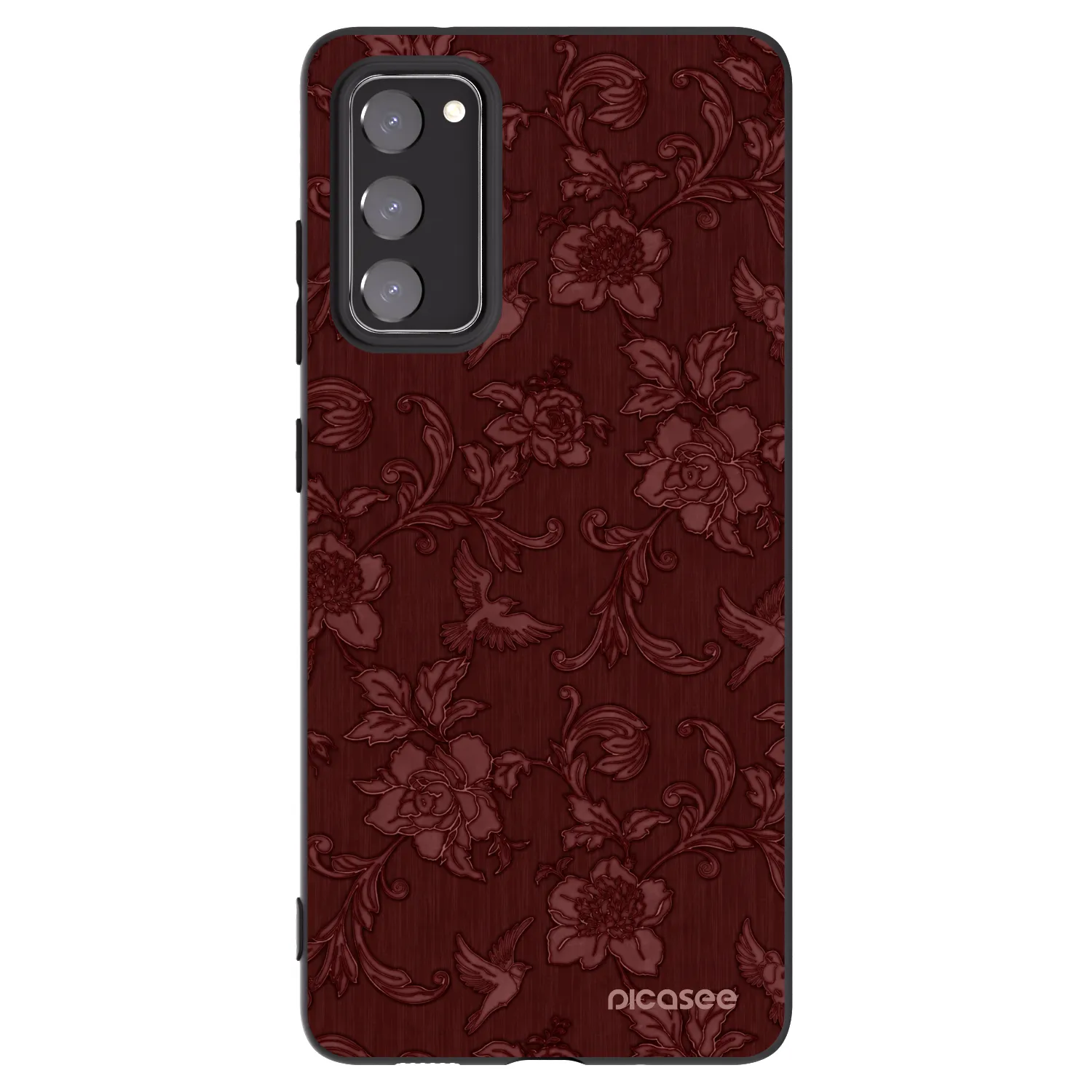 Picasee crna silikonska maskica za Samsung Galaxy S20 FE - Red Elegance