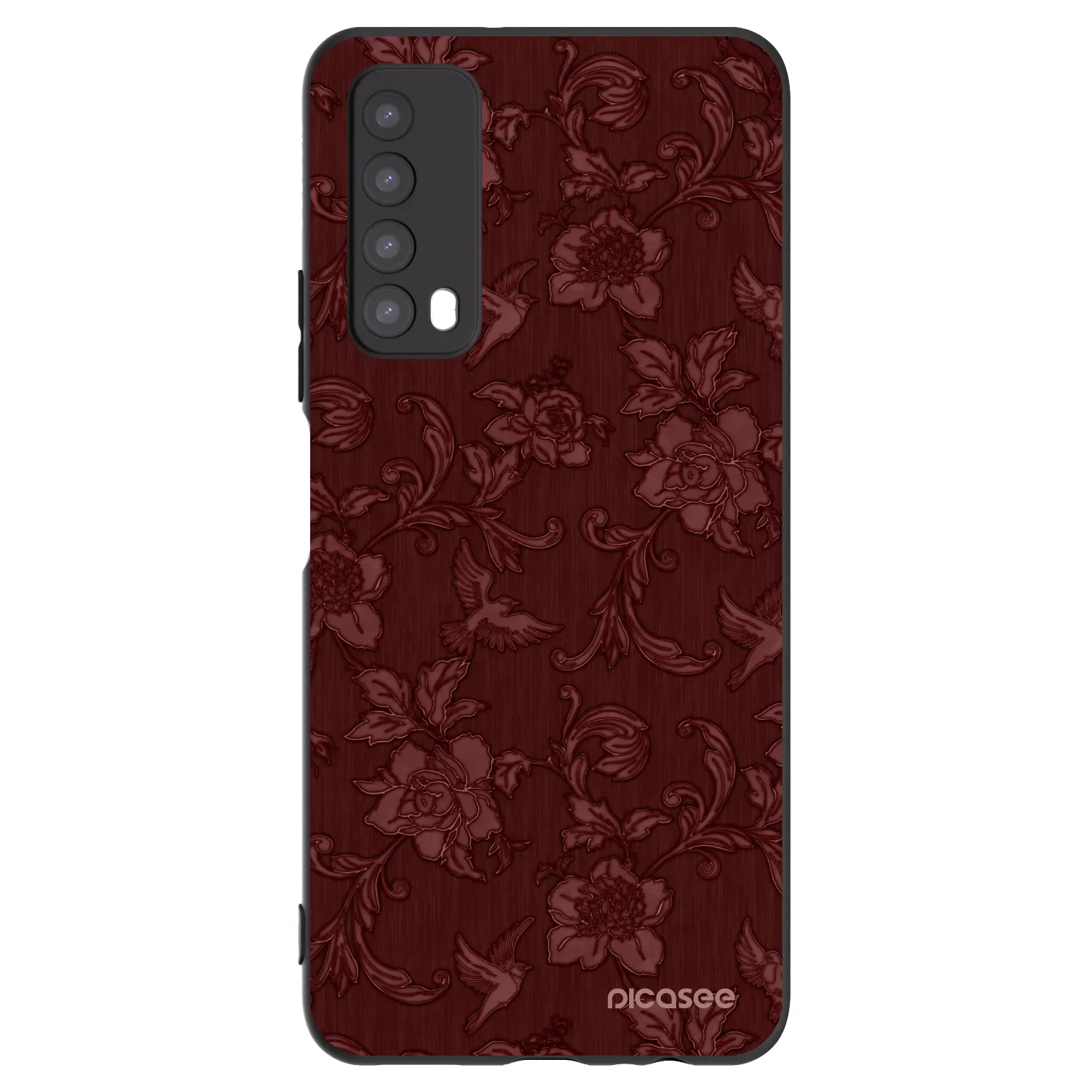 Picasee crna silikonska maskica za Huawei P Smart 2021 - Red Elegance