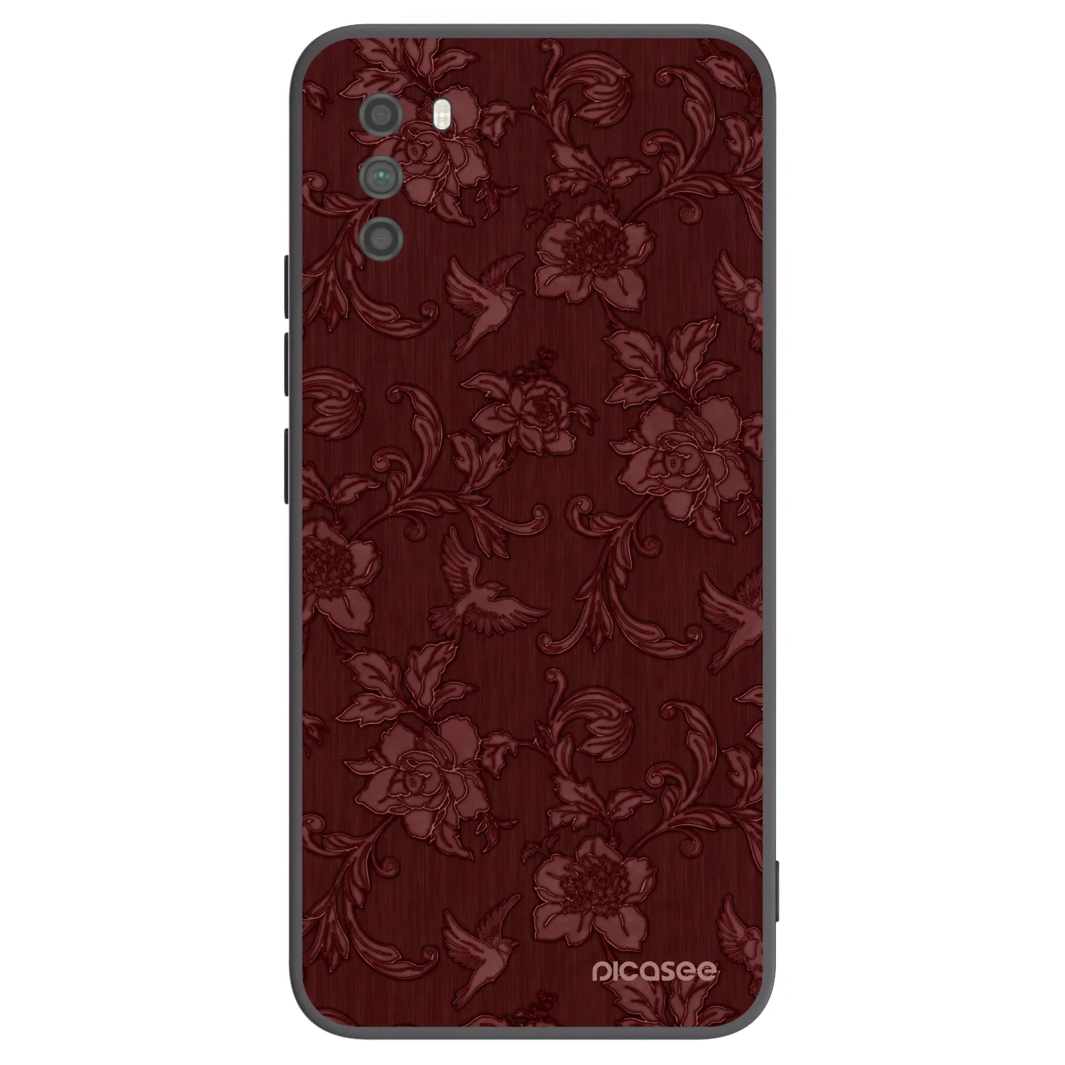 Picasee crna silikonska maskica za Xiaomi Poco M3 - Red Elegance