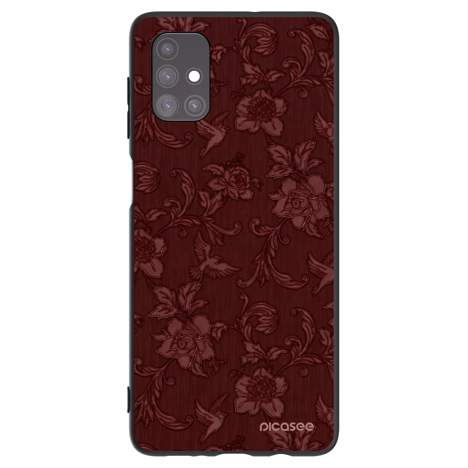 Picasee crna silikonska maskica za Samsung Galaxy M51 M515F - Red Elegance