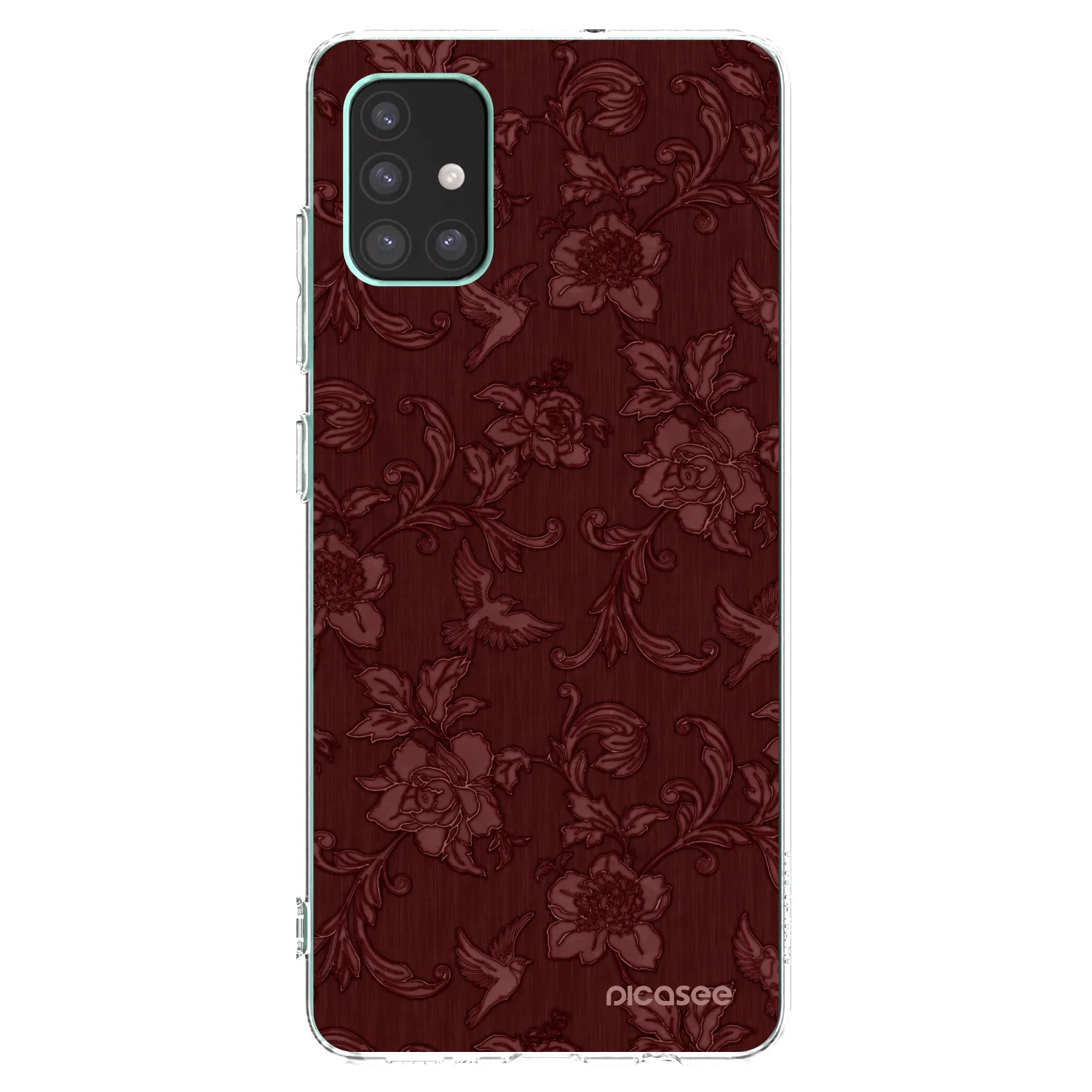 Picasee silikonska prozirna maskica za Samsung Galaxy M51 M515F - Red Elegance
