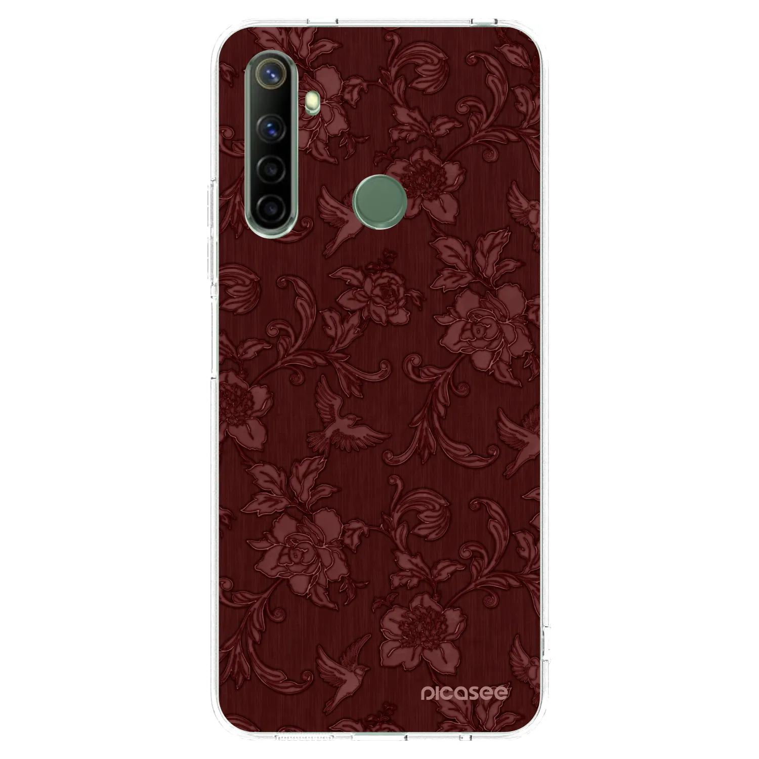 Picasee silikonska prozirna maskica za Realme 6i - Red Elegance