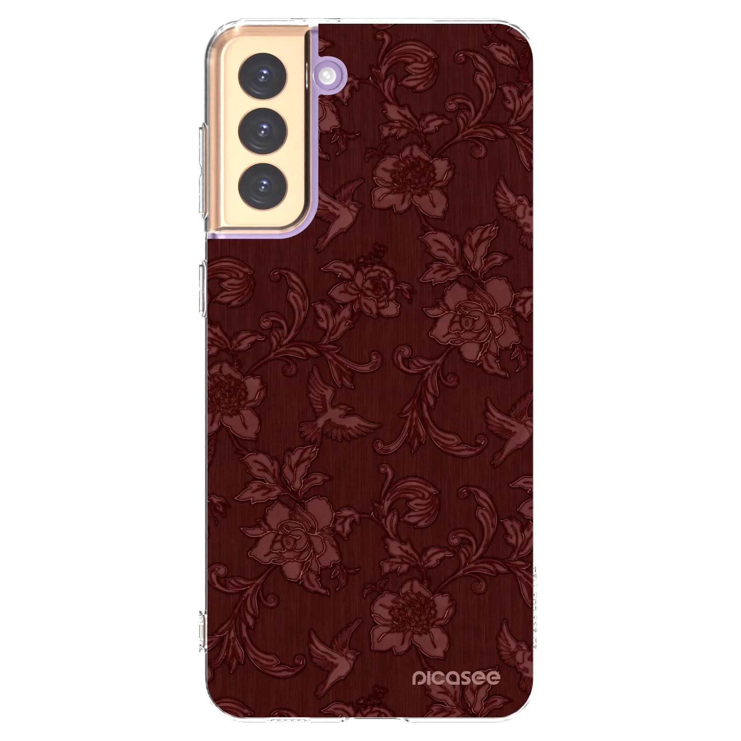 Picasee silikonska prozirna maskica za Samsung Galaxy S21+ 5G G996F - Red Elegance