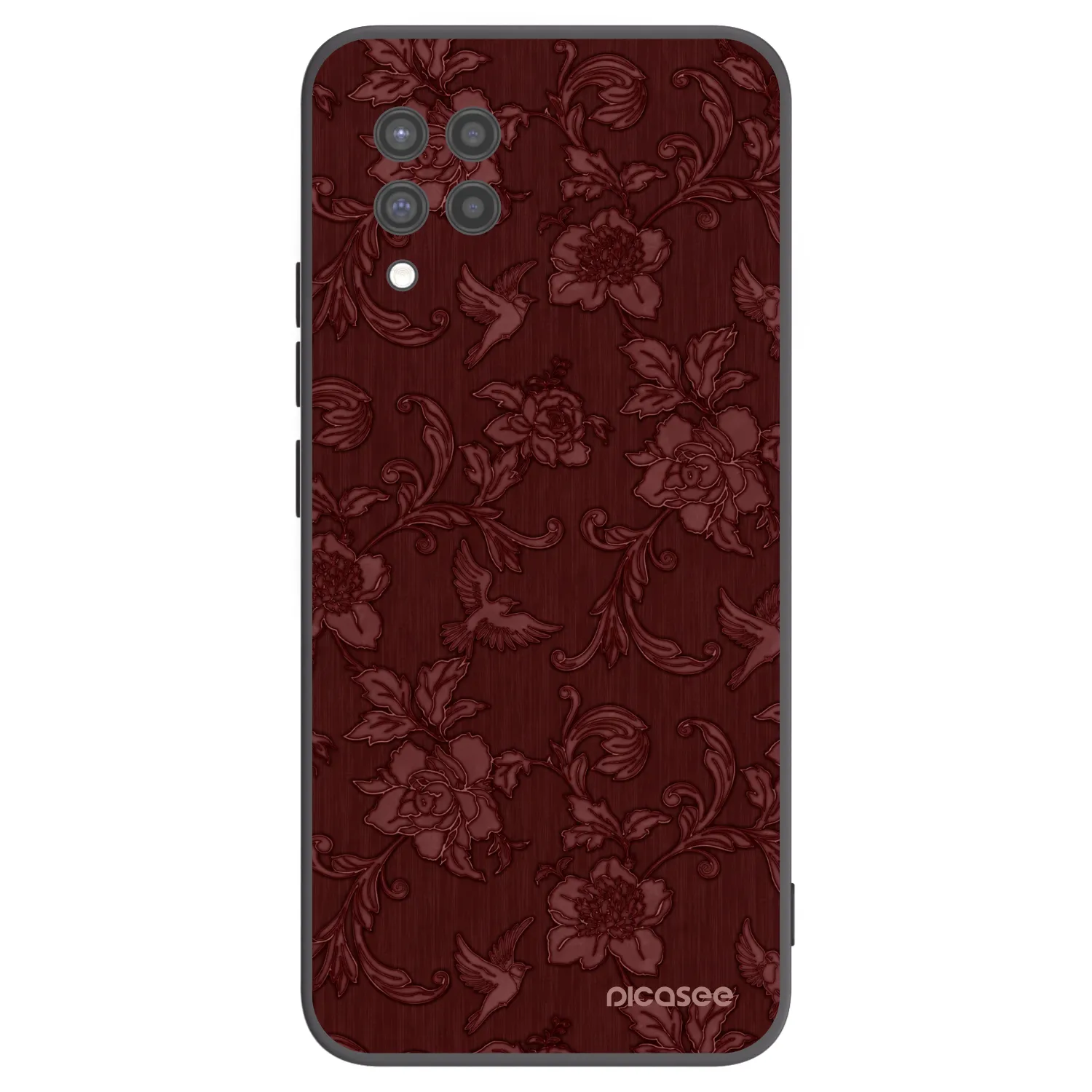 Picasee crna silikonska maskica za Samsung Galaxy A42 A426B - Red Elegance