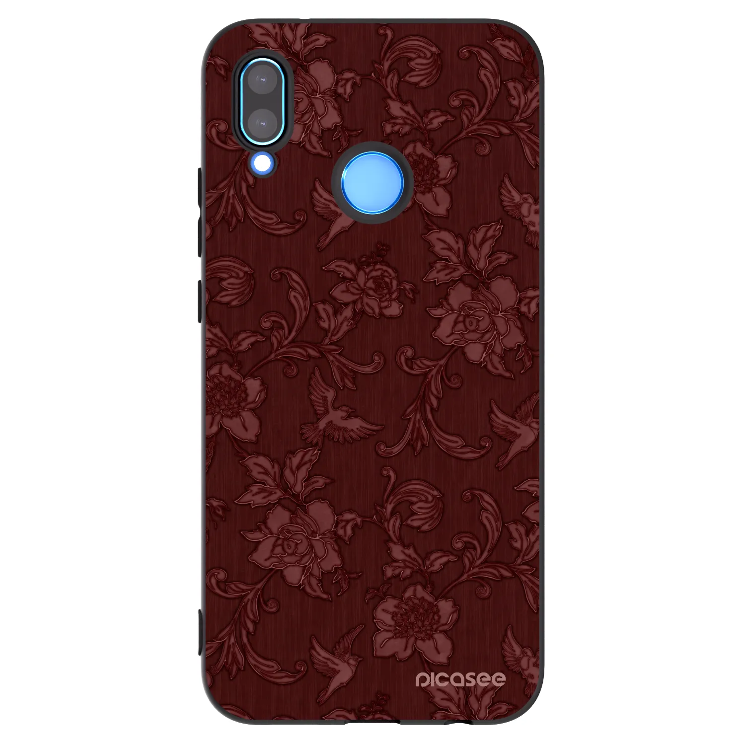 Picasee crna silikonska maskica za Huawei P20 Lite - Red Elegance