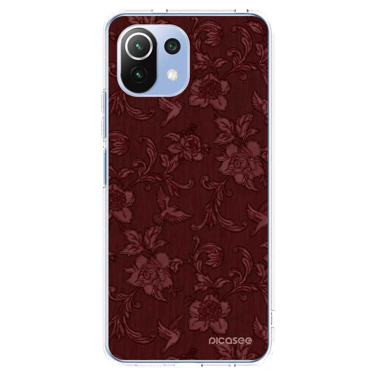 Picasee silikonska prozirna maskica za Xiaomi Mi 11 Lite - Red Elegance