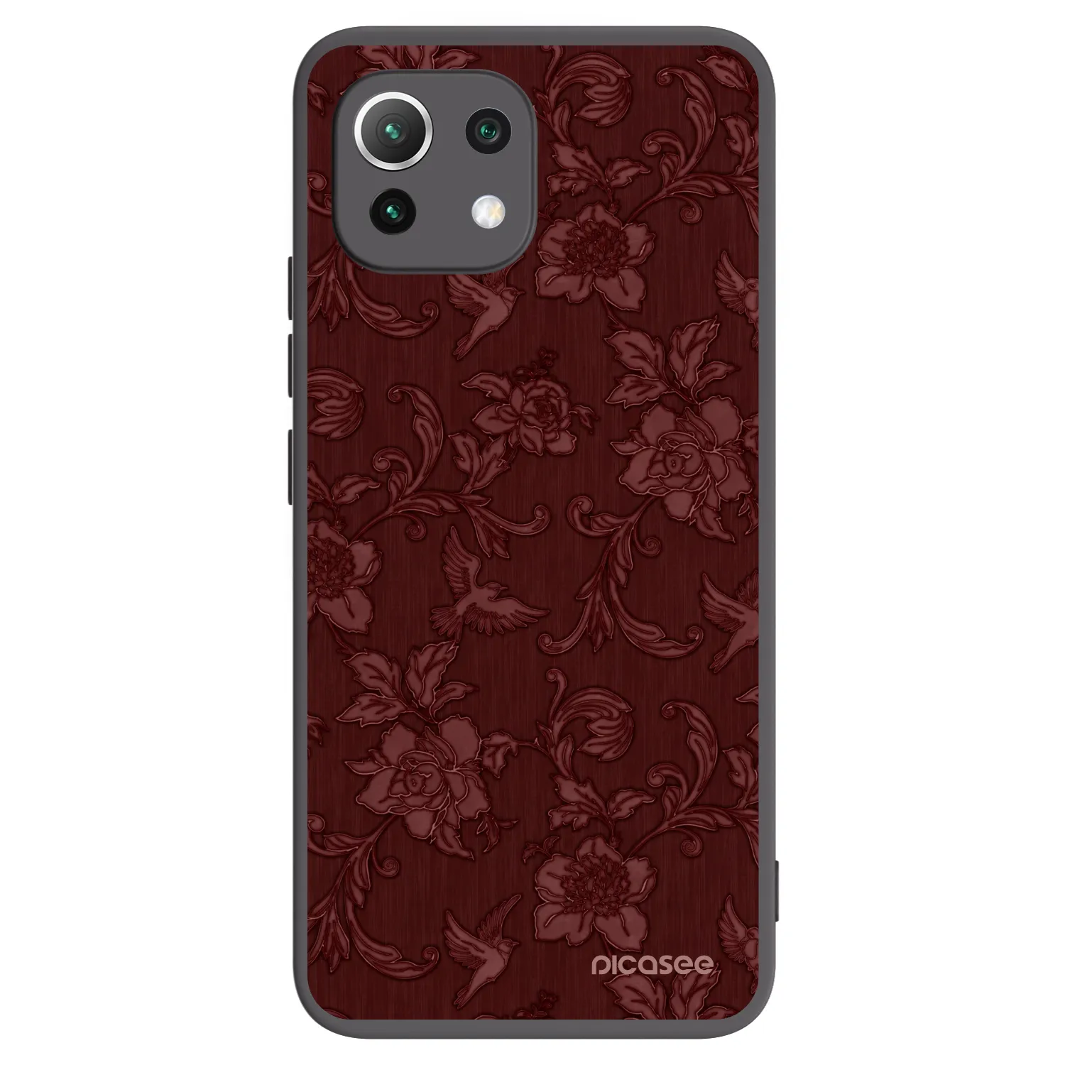 Picasee crna silikonska maskica za Xiaomi Mi 11 Lite - Red Elegance