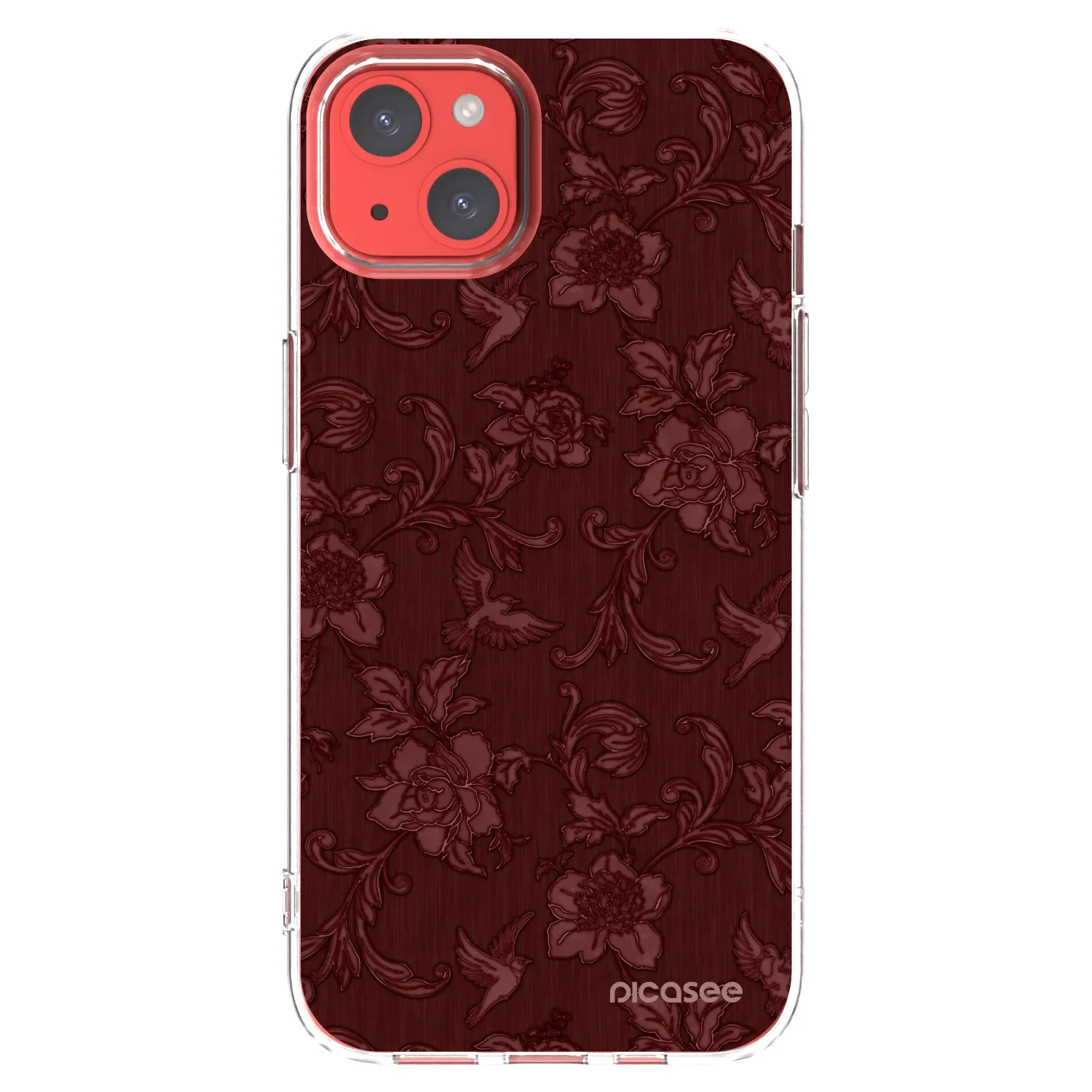 Picasee silikonska prozirna maskica za Apple iPhone 13 - Red Elegance