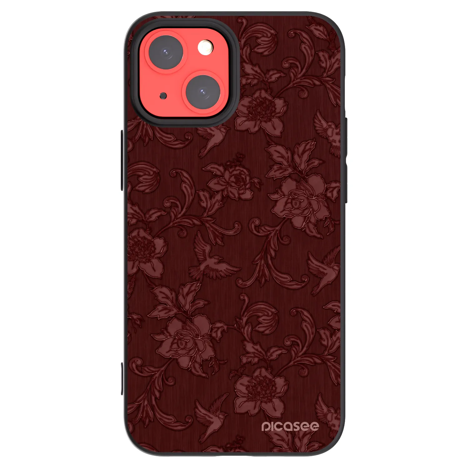 Picasee crna silikonska maskica za Apple iPhone 13 mini - Red Elegance