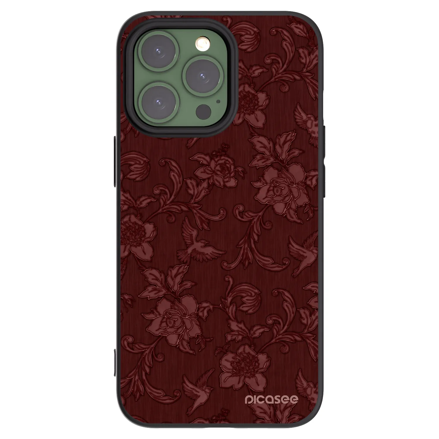 Picasee crna silikonska maskica za Apple iPhone 13 Pro - Red Elegance