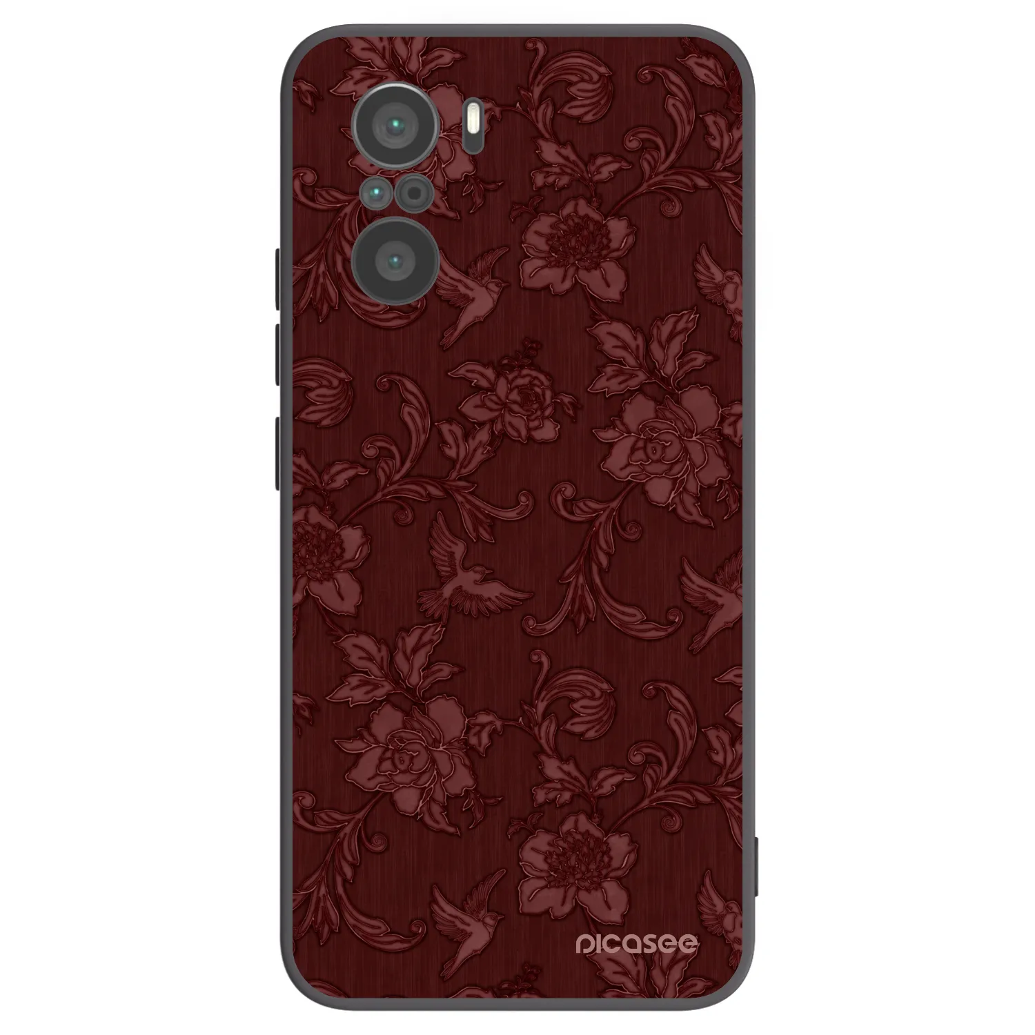 Picasee crna silikonska maskica za Xiaomi Poco F3 - Red Elegance