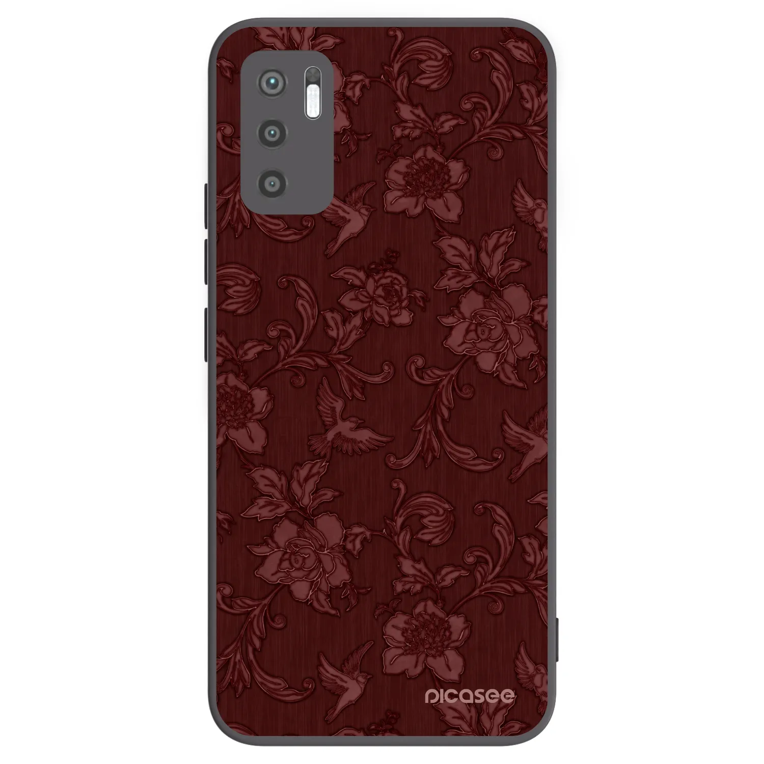 Picasee crna silikonska maskica za Xiaomi Redmi Note 10 5G - Red Elegance