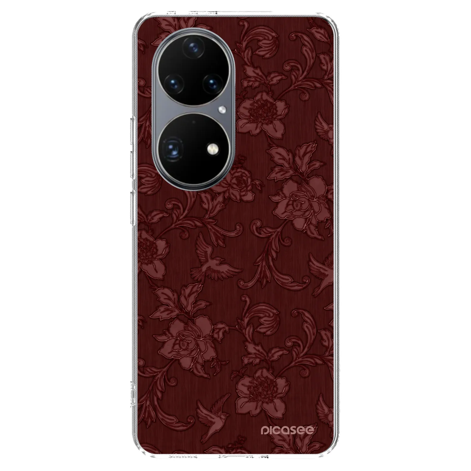 Picasee silikonska prozirna maskica za Huawei P50 - Red Elegance