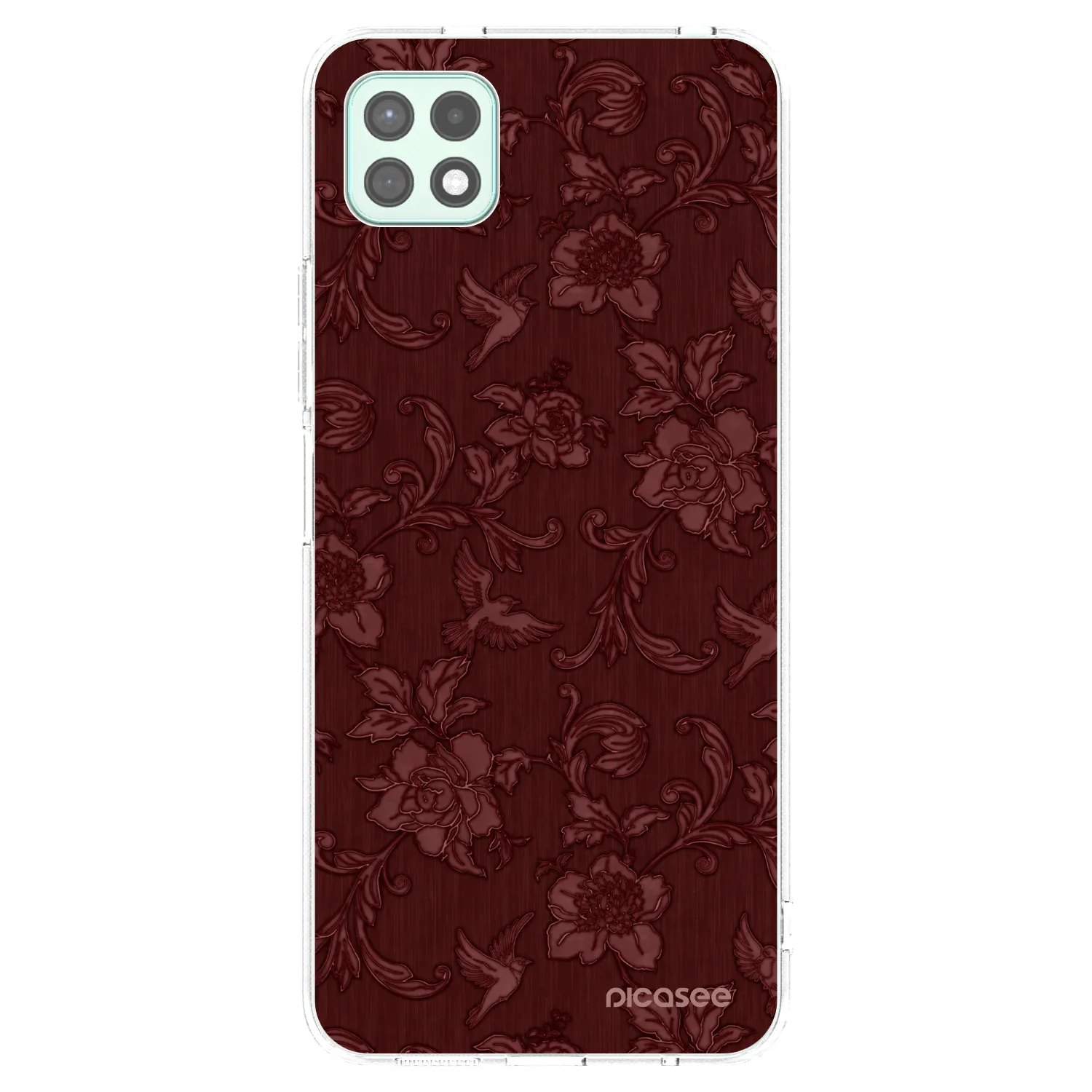 Picasee silikonska prozirna maskica za Samsung Galaxy A22 A226B 5G - Red Elegance
