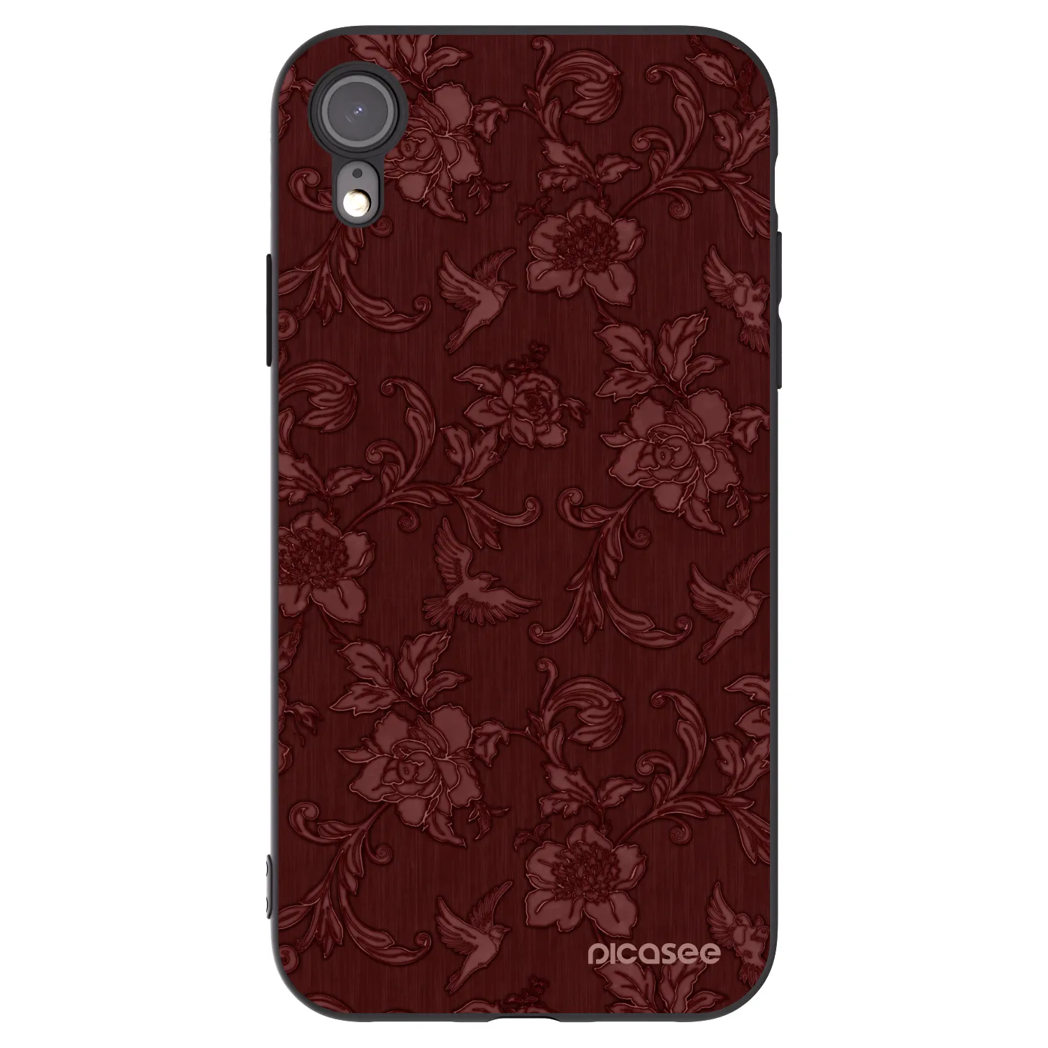 Picasee crna silikonska maskica za Apple iPhone XR - Red Elegance