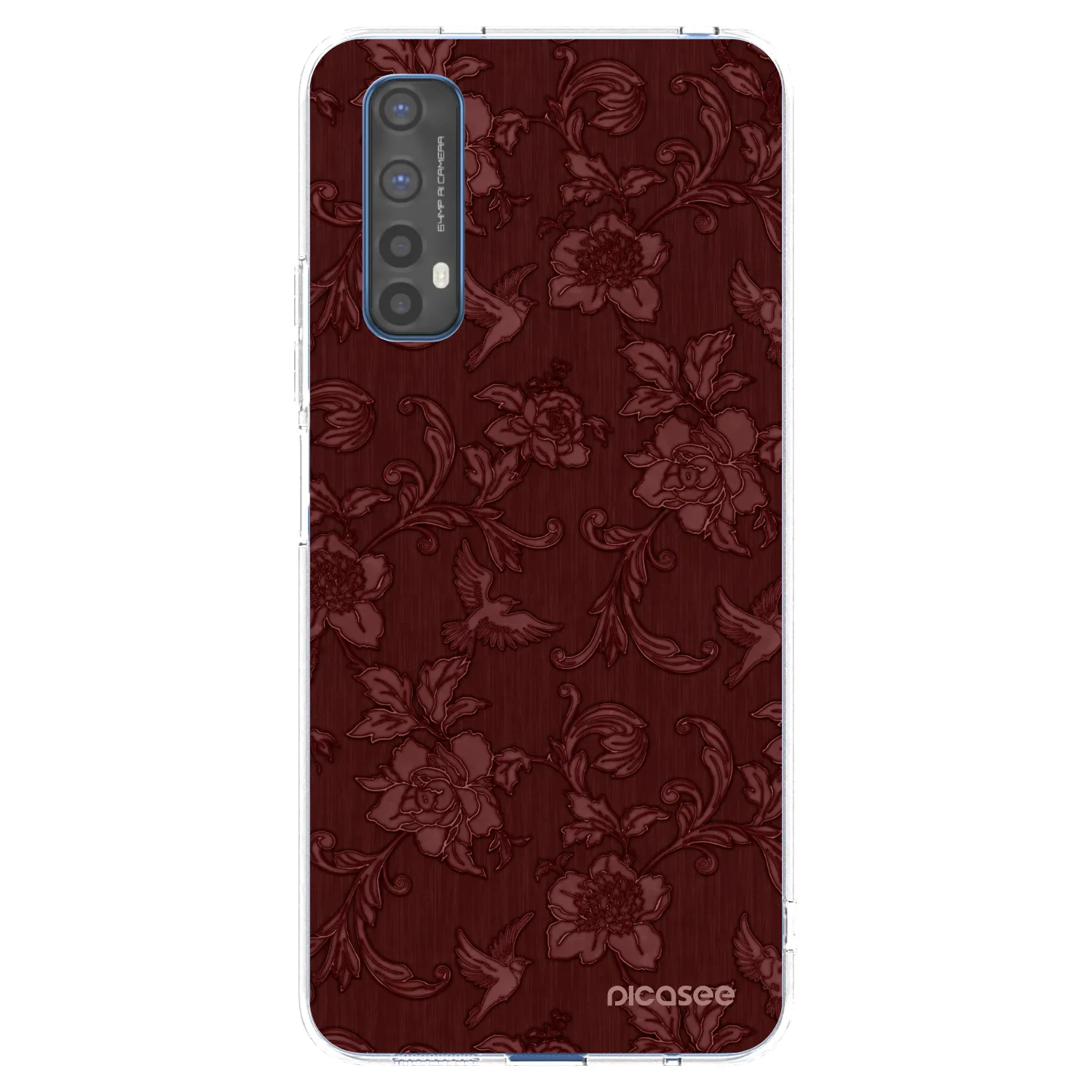 Picasee silikonska prozirna maskica za Realme 7 - Red Elegance