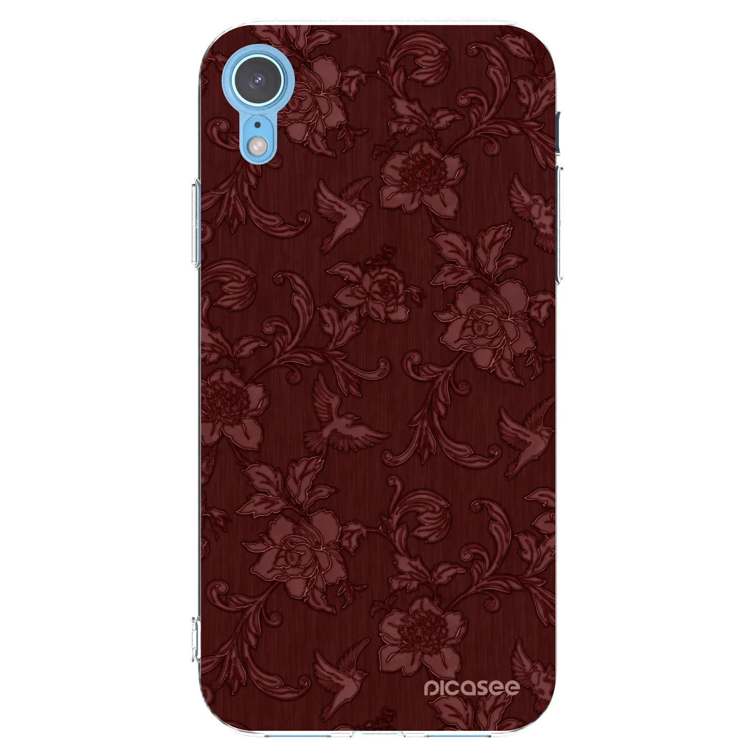 Picasee silikonska prozirna maskica za Apple iPhone XR - Red Elegance