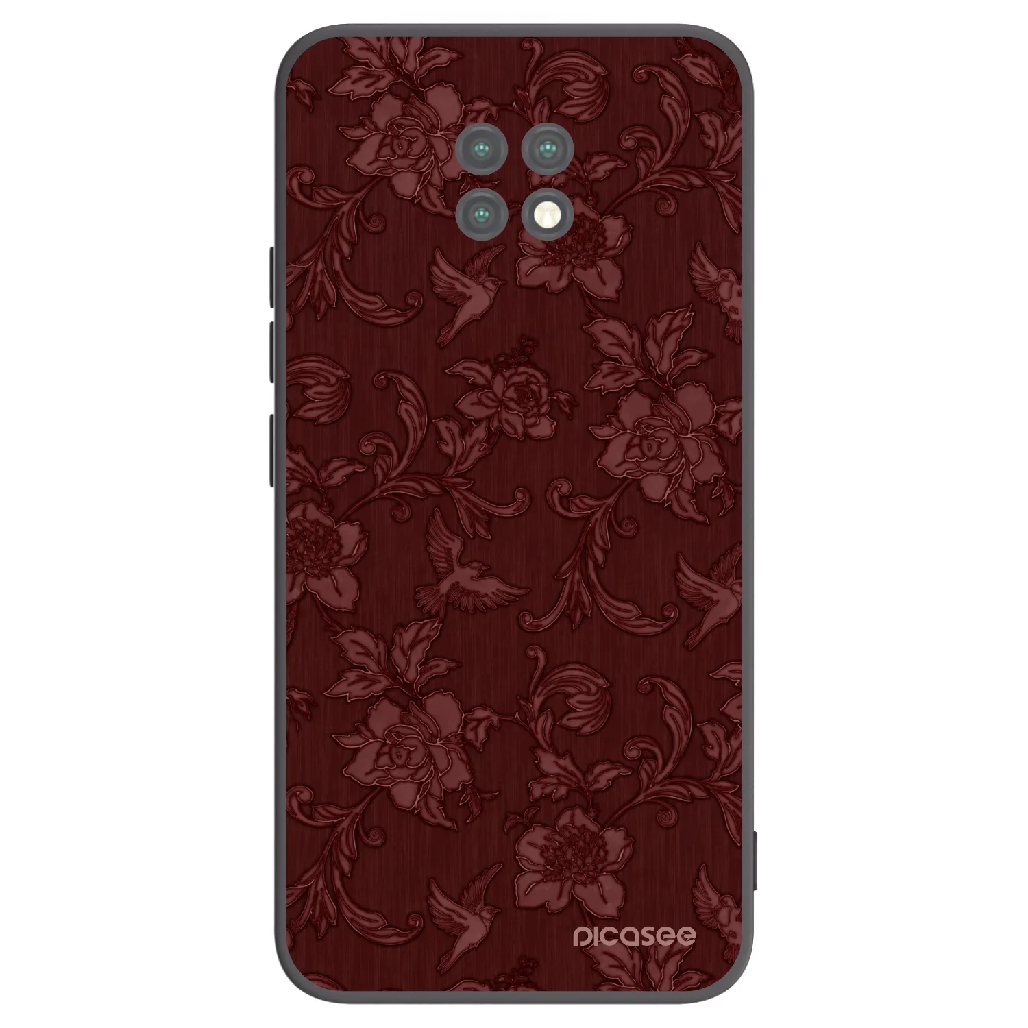 Picasee crna silikonska maskica za Xiaomi Redmi Note 9T - Red Elegance