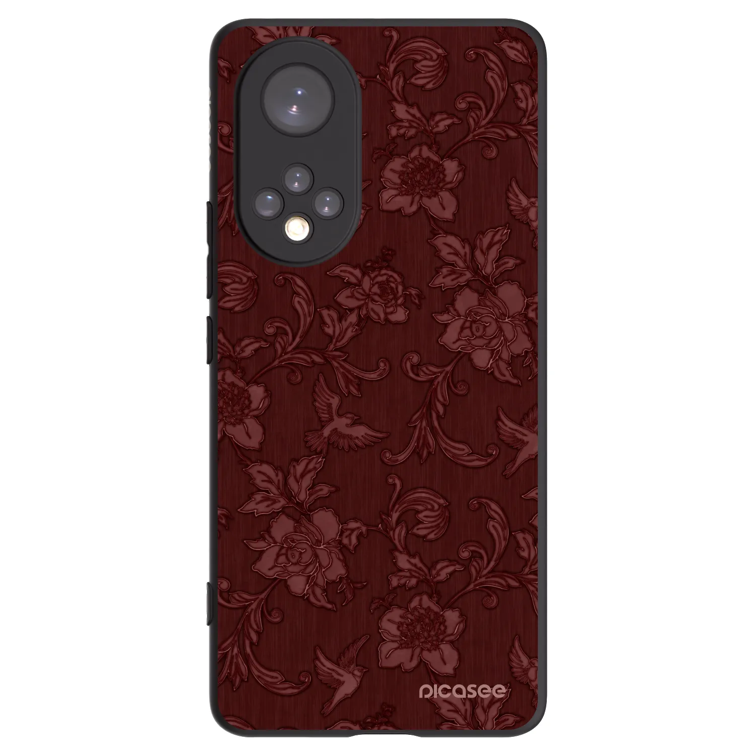 Picasee crna silikonska maskica za Honor 50 5G - Red Elegance