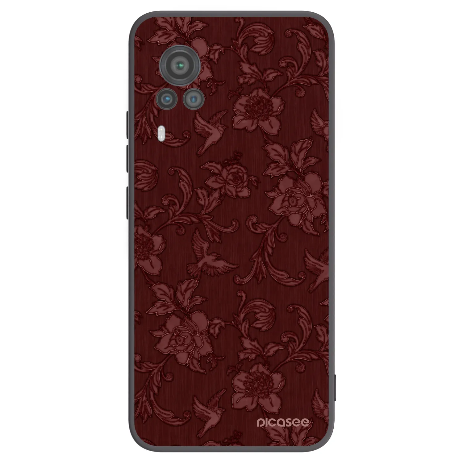 Picasee crna silikonska maskica za Vivo X60 Pro 5G - Red Elegance