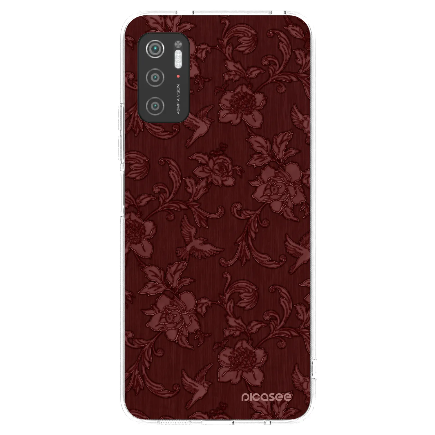 Picasee silikonska prozirna maskica za Xiaomi Poco M3 Pro 5G - Red Elegance
