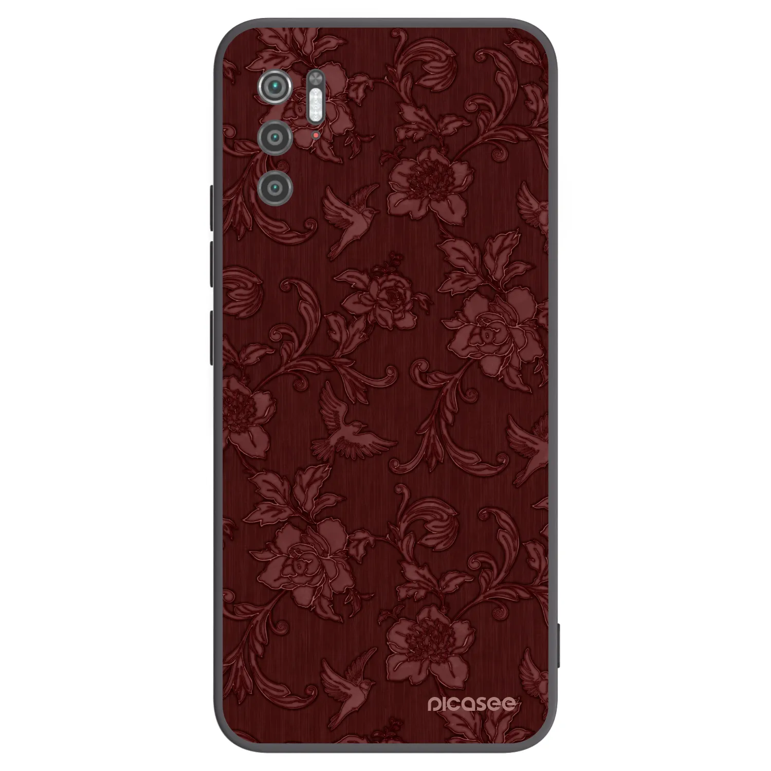 Picasee crna silikonska maskica za Xiaomi Poco M3 Pro 5G - Red Elegance
