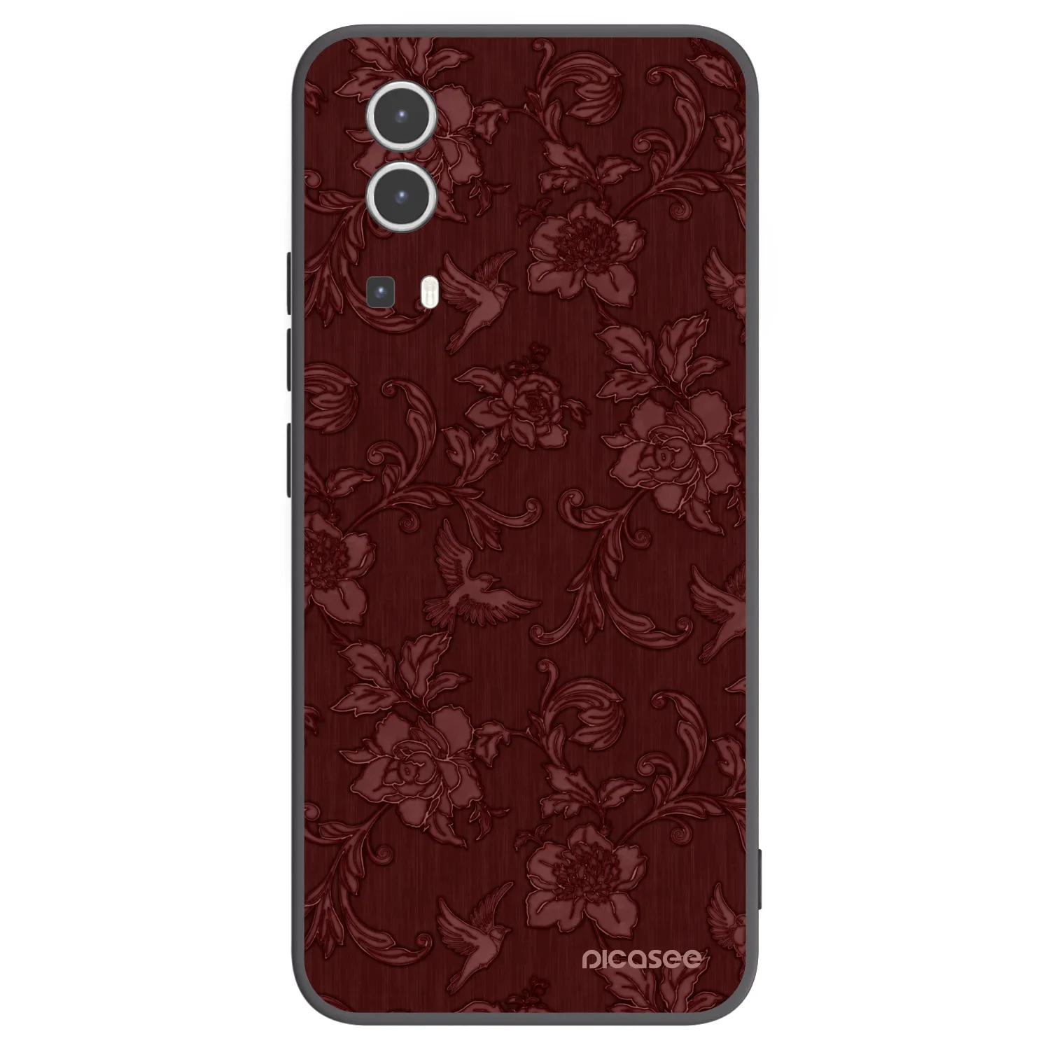 Picasee crna silikonska maskica za Vivo Y72 5G - Red Elegance