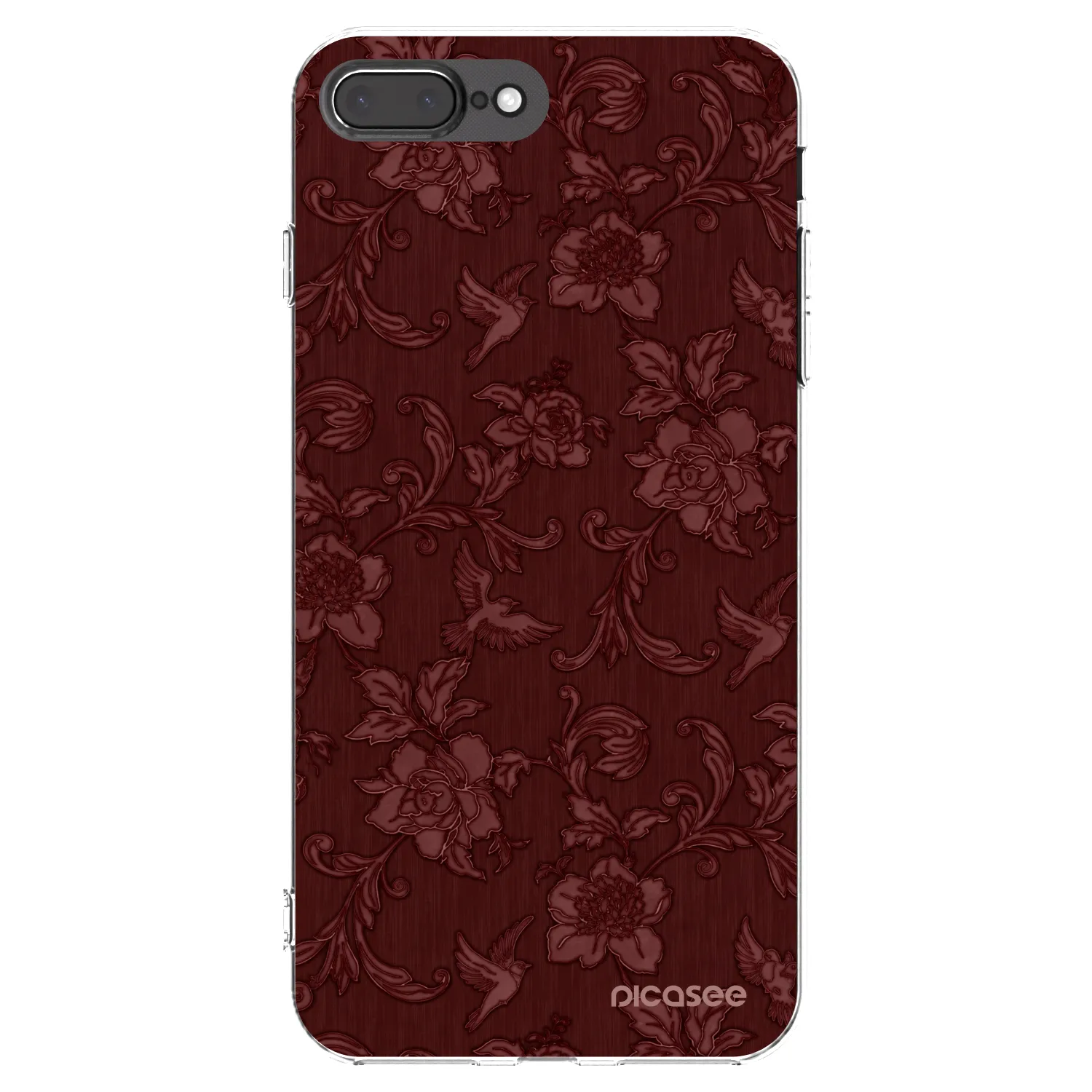 Picasee silikonska prozirna maskica za Apple iPhone 7 Plus - Red Elegance