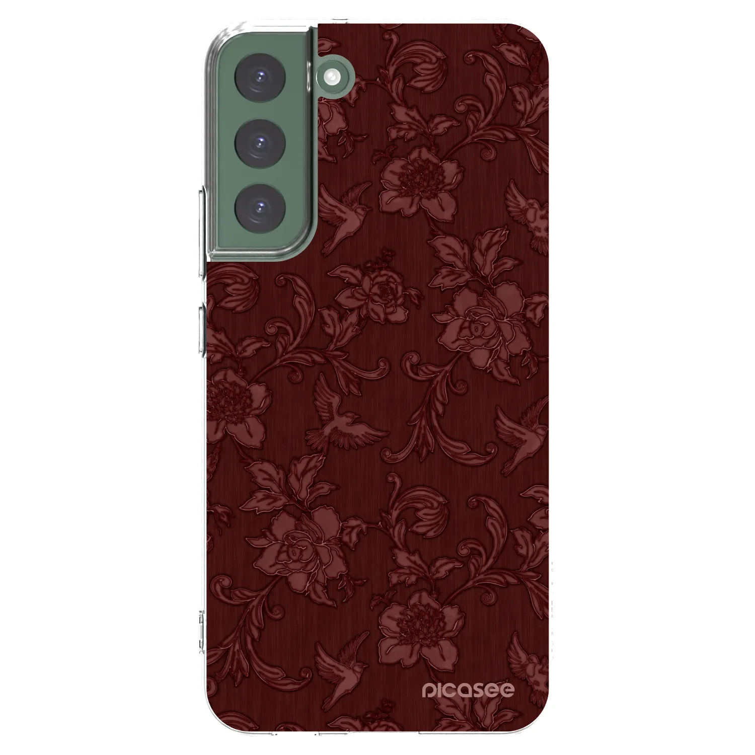 Picasee silikonska prozirna maskica za Samsung Galaxy S22+ 5G - Red Elegance