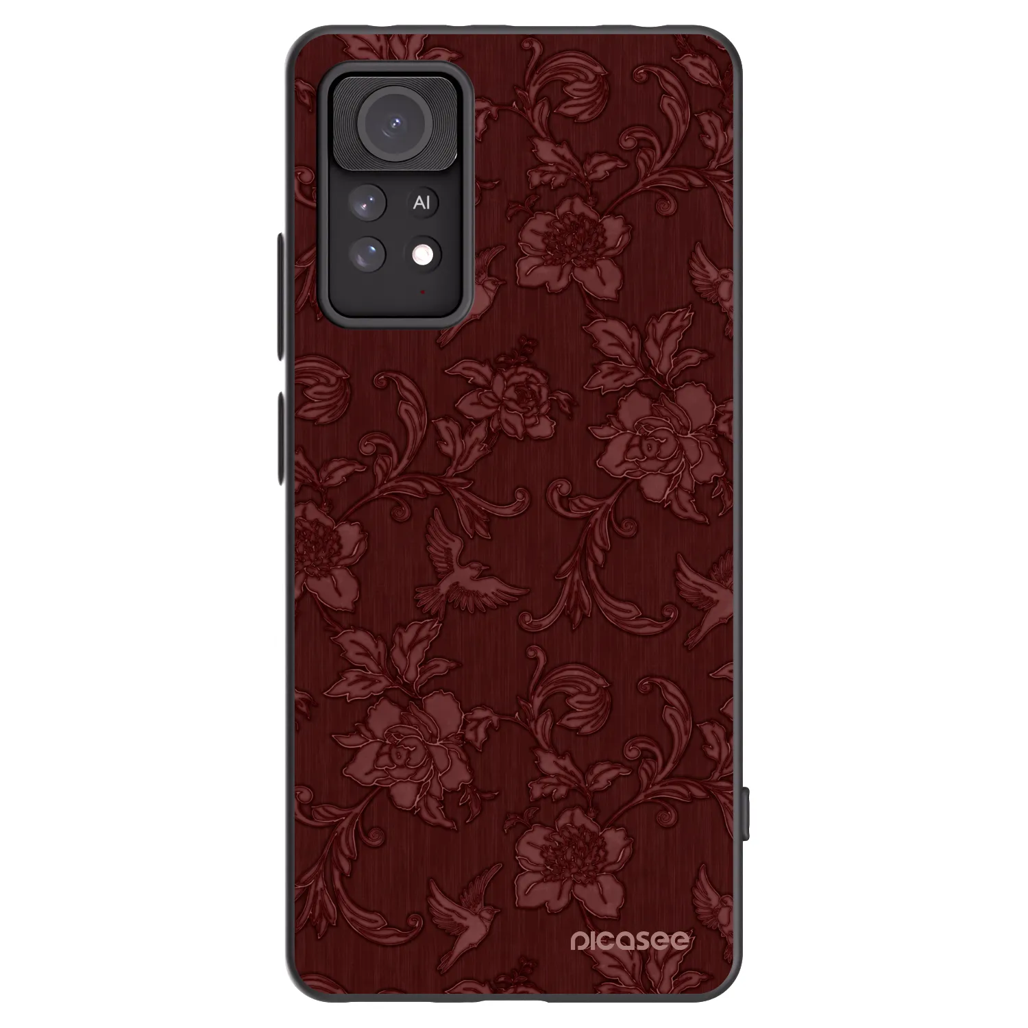 Picasee crna silikonska maskica za Xiaomi Redmi Note 11 Pro - Red Elegance