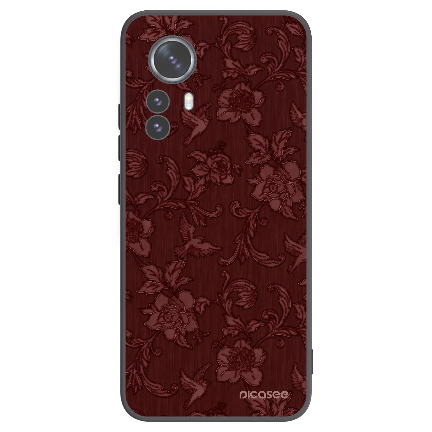 Picasee crna silikonska maskica za Xiaomi 12 Pro - Red Elegance