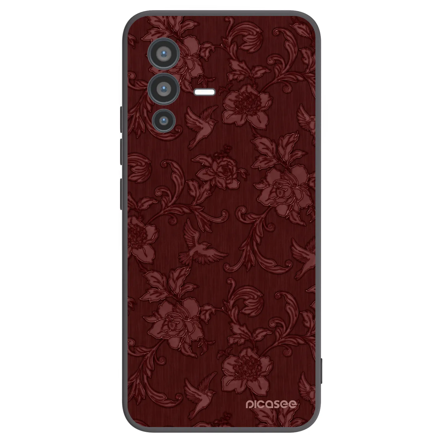 Picasee crna silikonska maskica za Vivo V23 5G - Red Elegance
