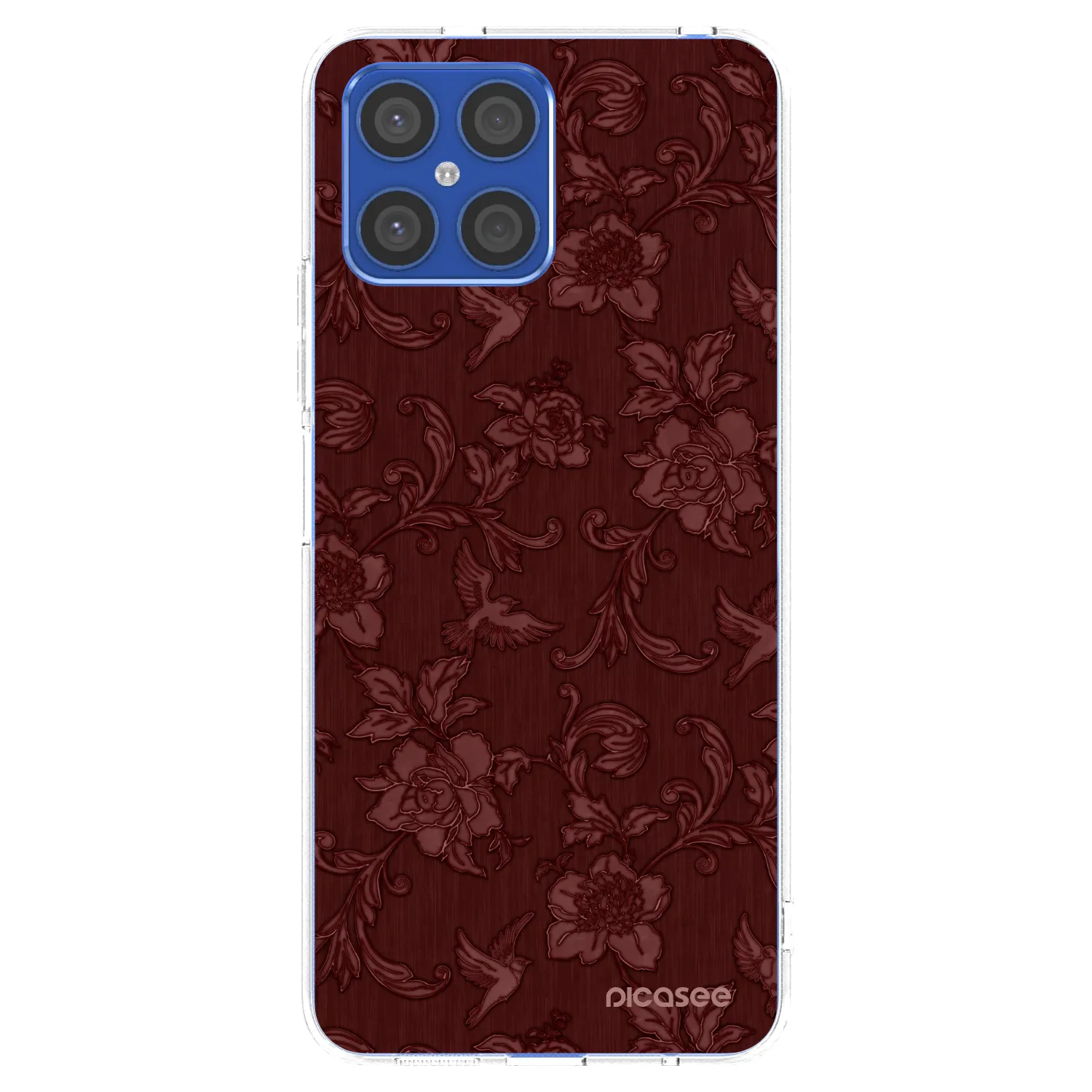 Picasee silikonska prozirna maskica za Honor X8 4G - Red Elegance