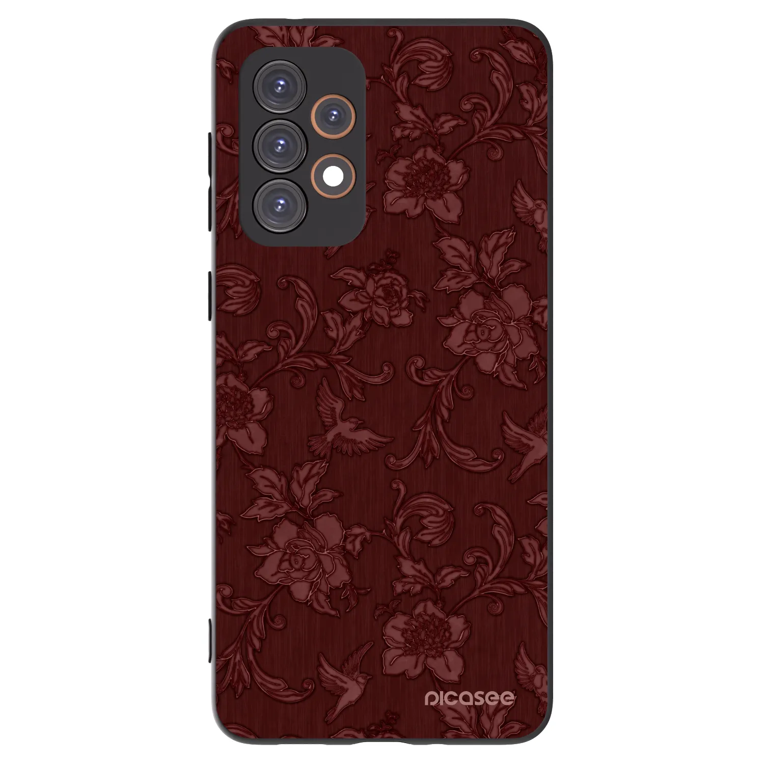 Picasee crna silikonska maskica za Samsung Galaxy A33 5G A336 - Red Elegance