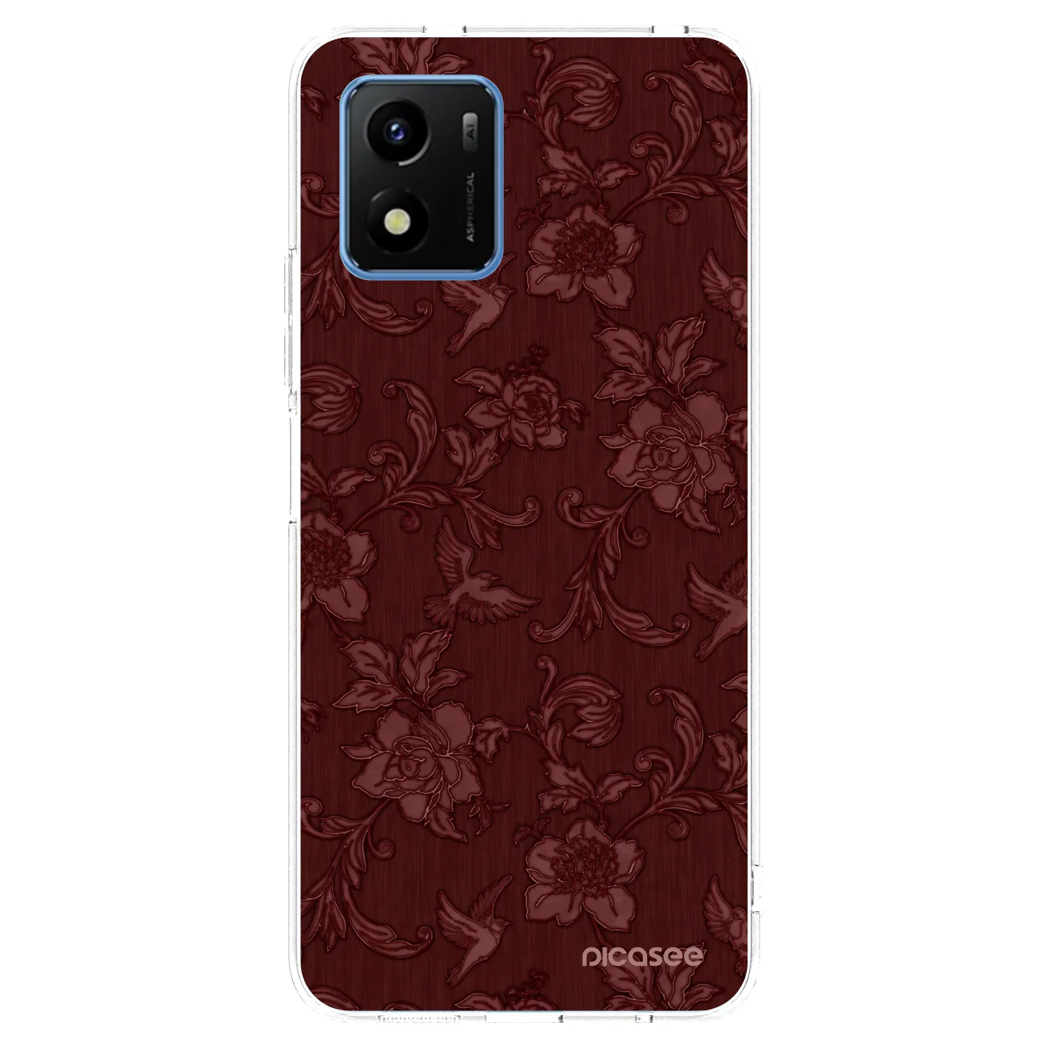 Picasee silikonska prozirna maskica za Vivo Y01 - Red Elegance