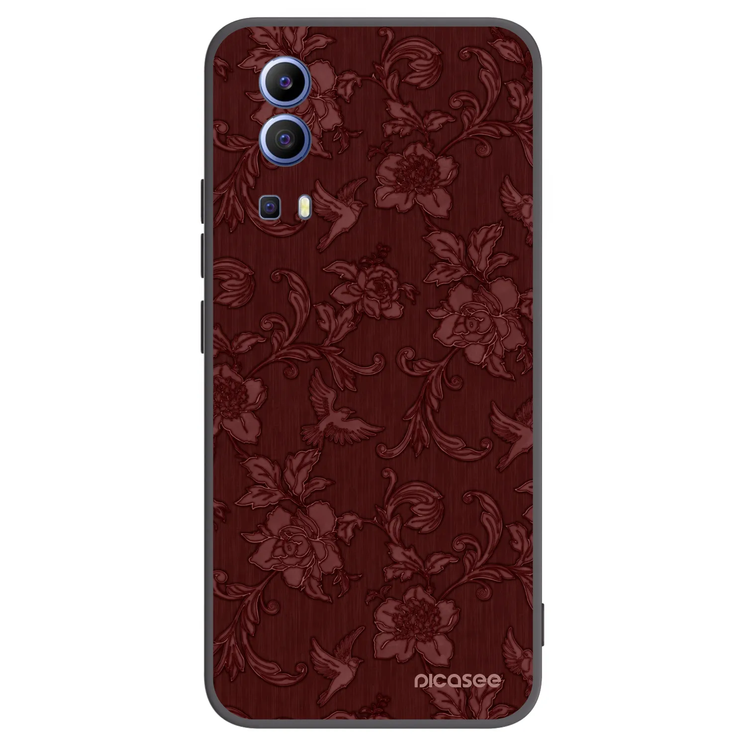 Picasee crna silikonska maskica za Vivo Y52 5G - Red Elegance