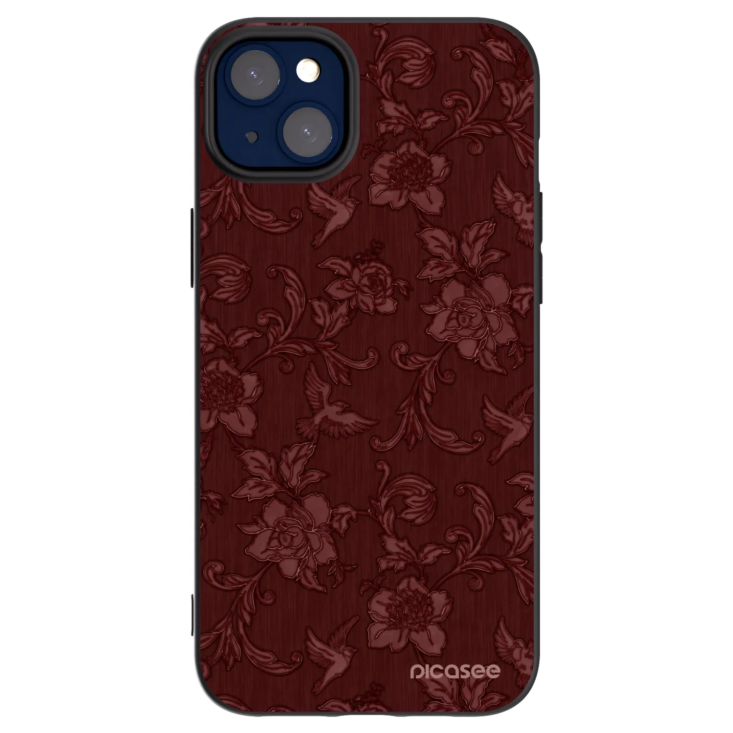 Picasee crna silikonska maskica za Apple iPhone 14 Plus - Red Elegance