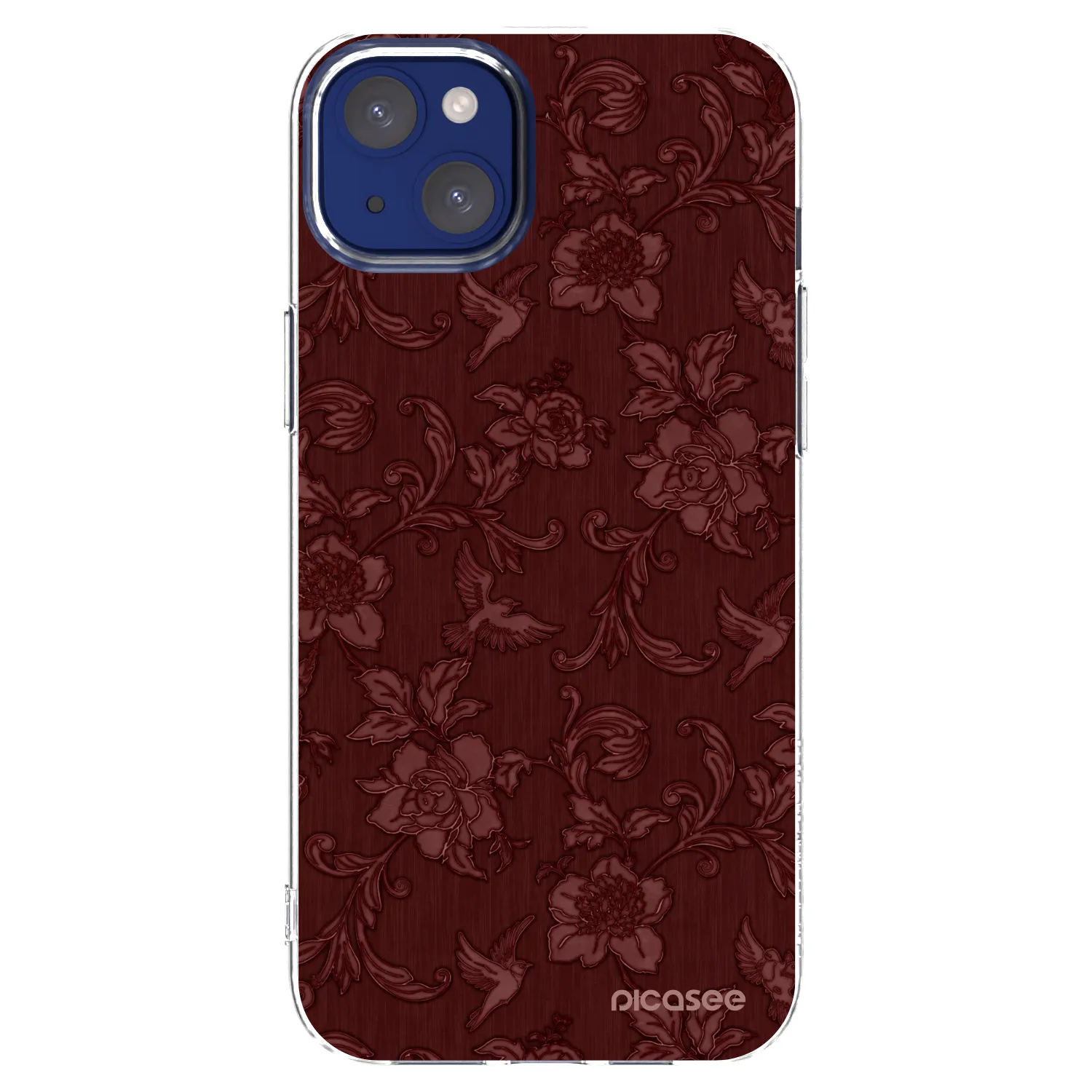 Picasee silikonska prozirna maskica za Apple iPhone 14 Plus - Red Elegance