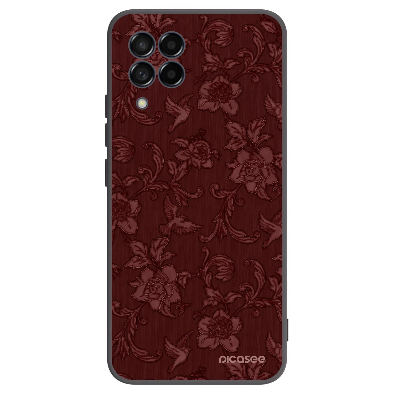 Picasee crna silikonska maskica za Samsung Galaxy M53 5G - Red Elegance