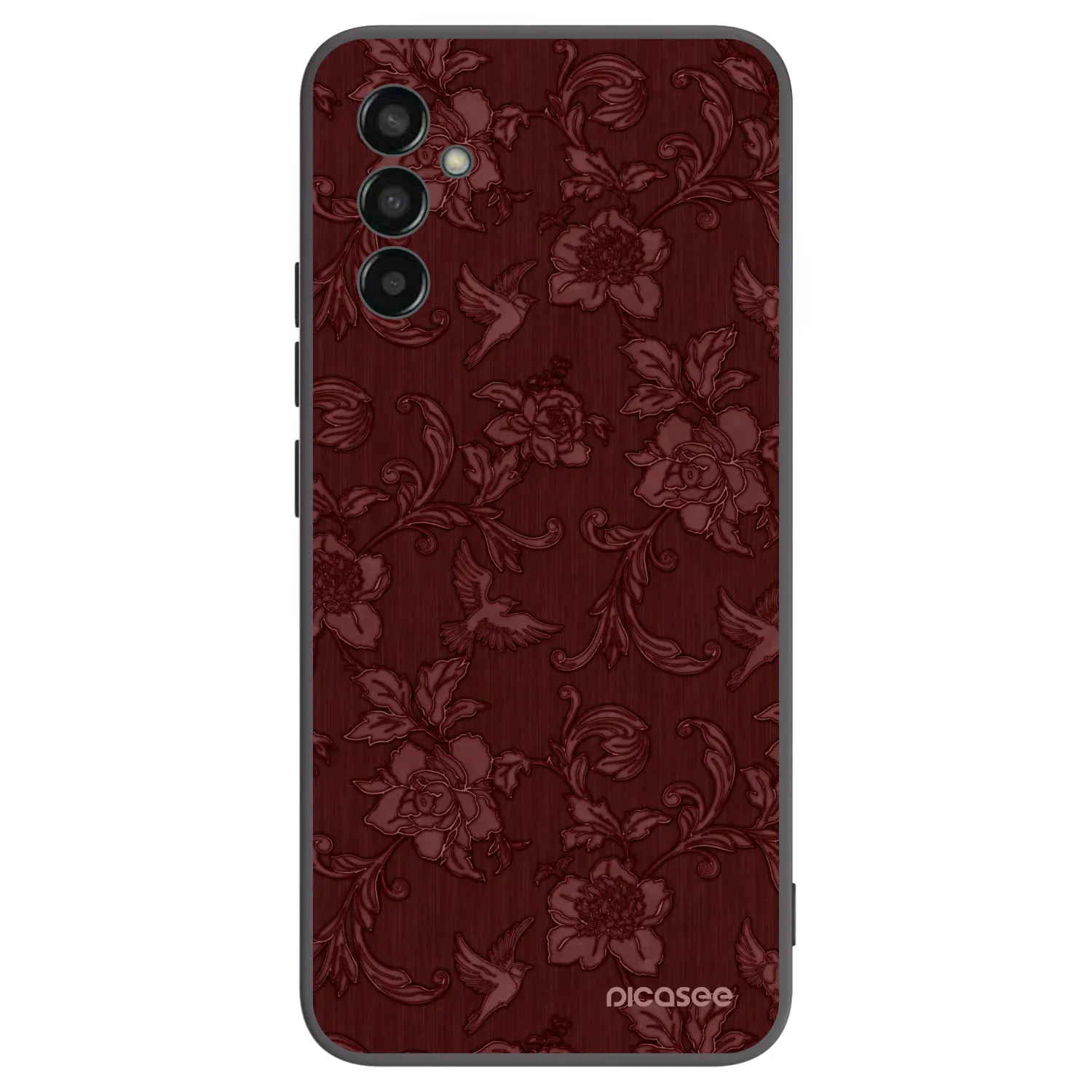 Picasee crna silikonska maskica za Samsung Galaxy M13 M135F - Red Elegance