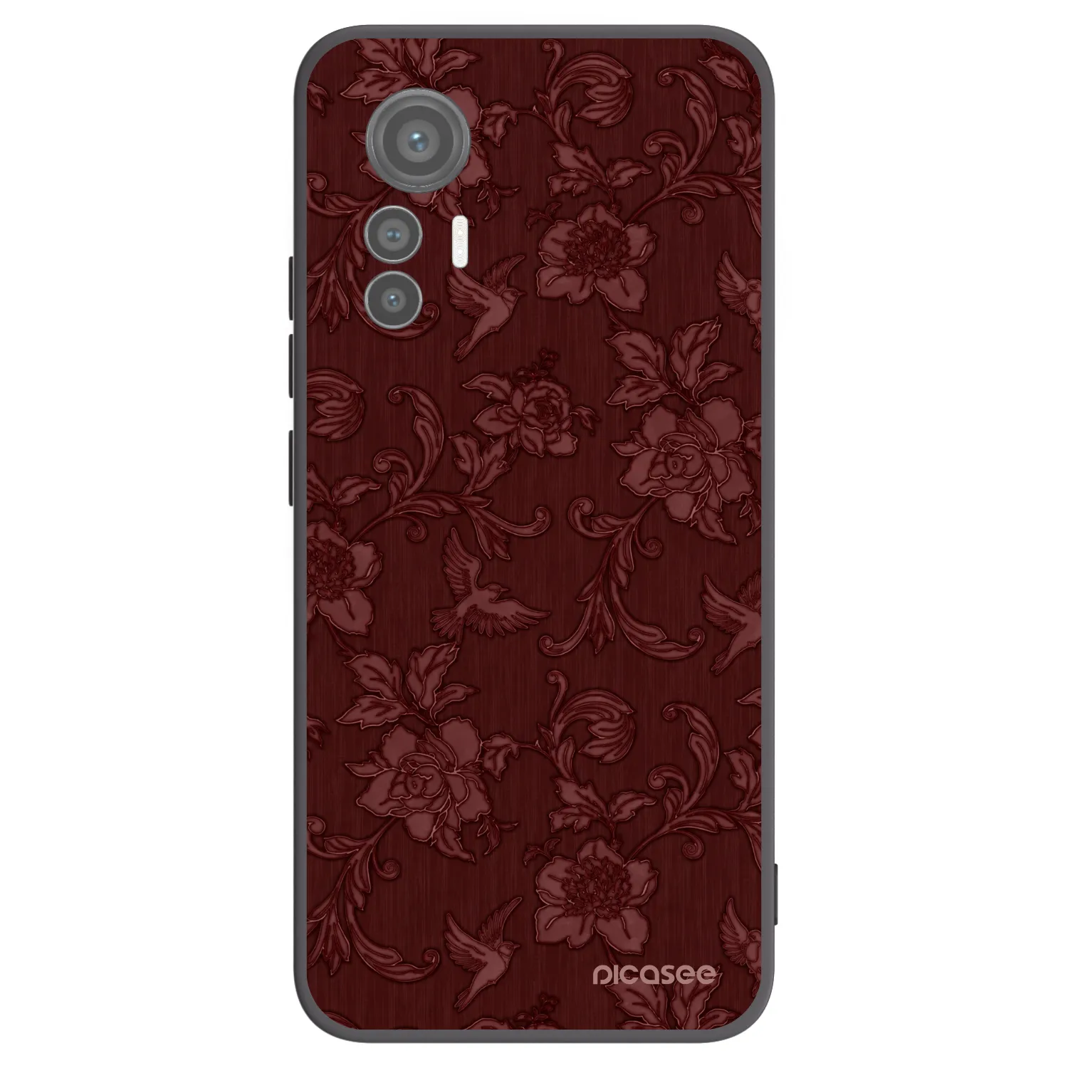 Picasee crna silikonska maskica za Xiaomi 12 Lite - Red Elegance