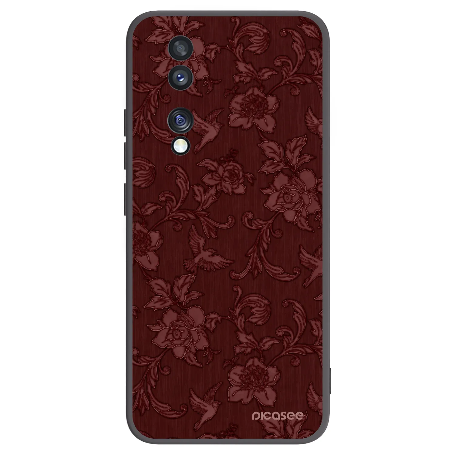 Picasee crna silikonska maskica za Honor 70 - Red Elegance