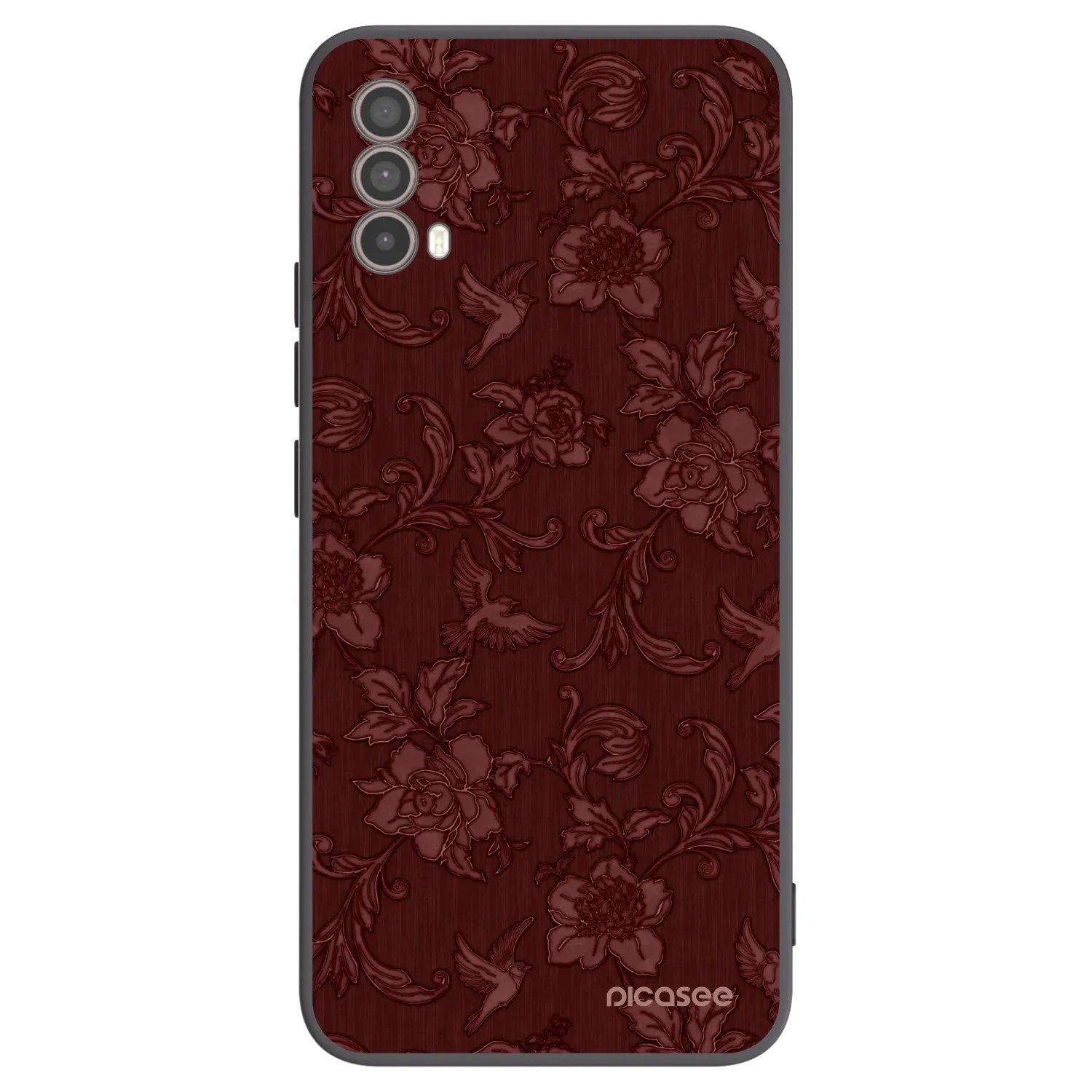 Picasee crna silikonska maskica za Motorola Moto E40 - Red Elegance