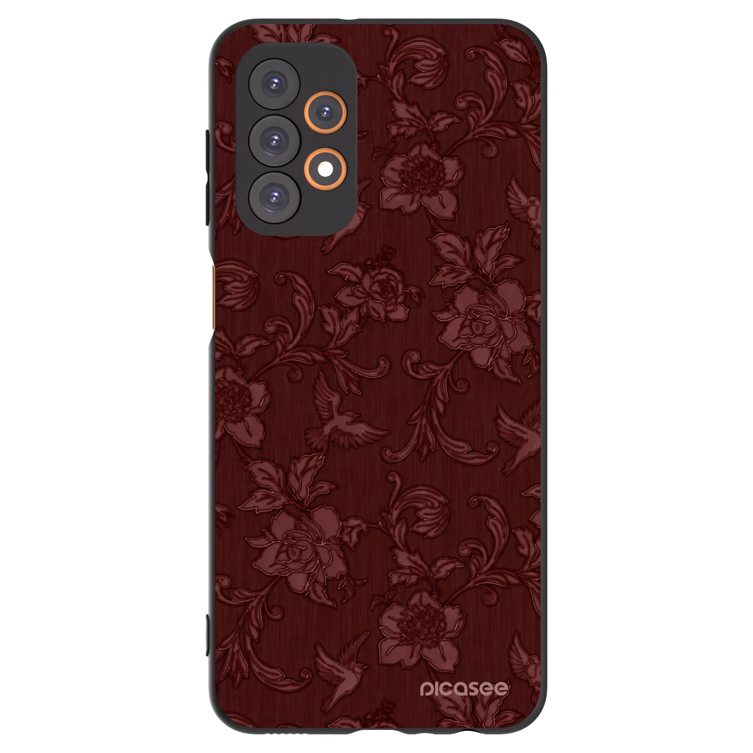 Picasee crna silikonska maskica za Samsung Galaxy A23 A235F 4G - Red Elegance