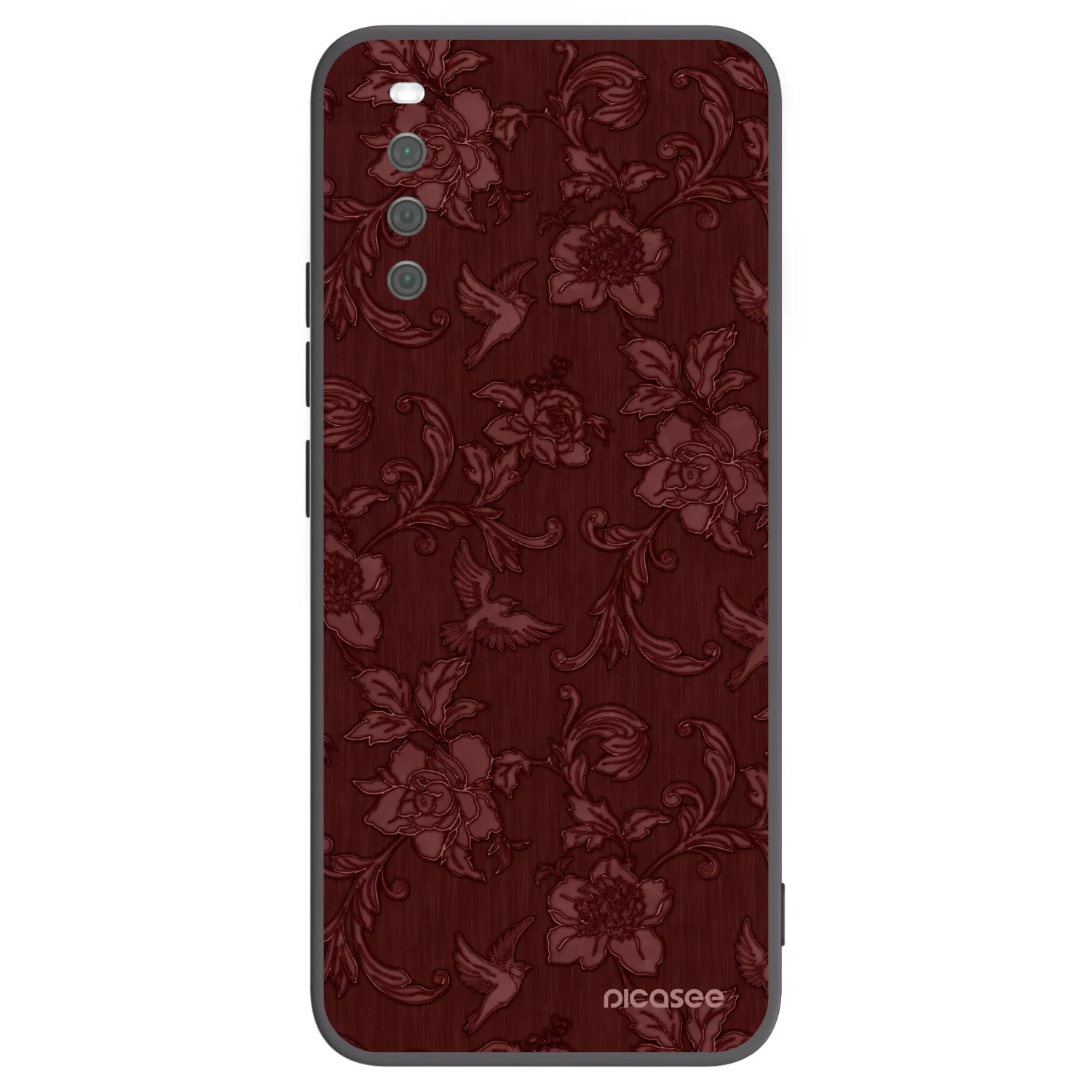 Picasee crna silikonska maskica za Sony Xperia 10 III - Red Elegance