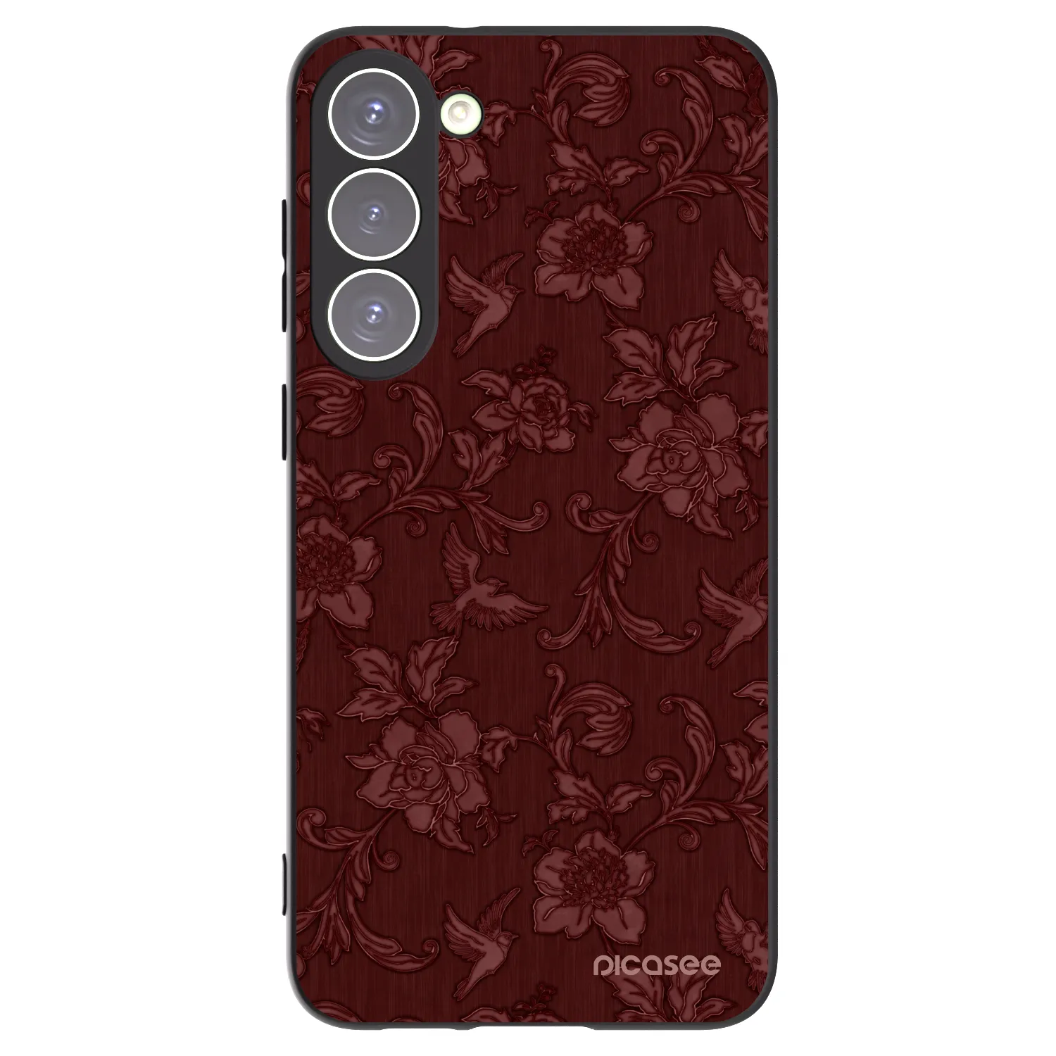 Picasee crna silikonska maskica za Samsung Galaxy S23+ 5G - Red Elegance